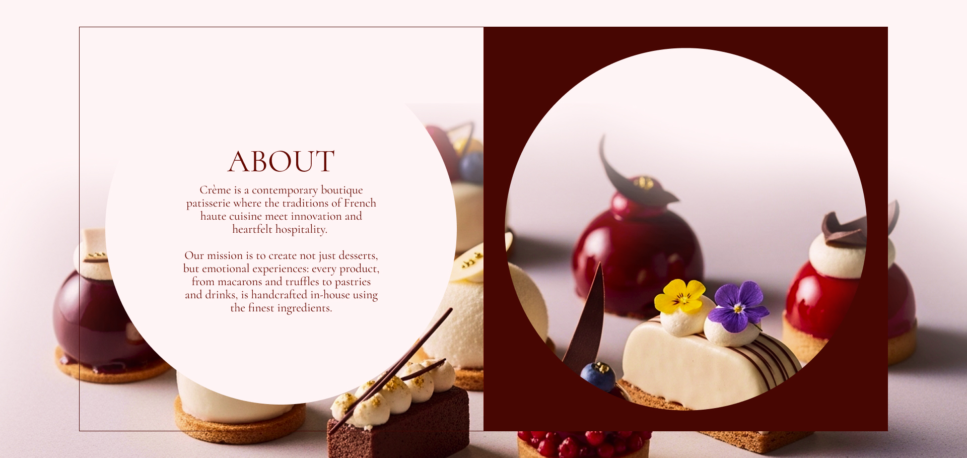 CONCEPT DESIGN | Patisserie boutique — Изображение №2 — Интерфейсы, Графика на Dprofile