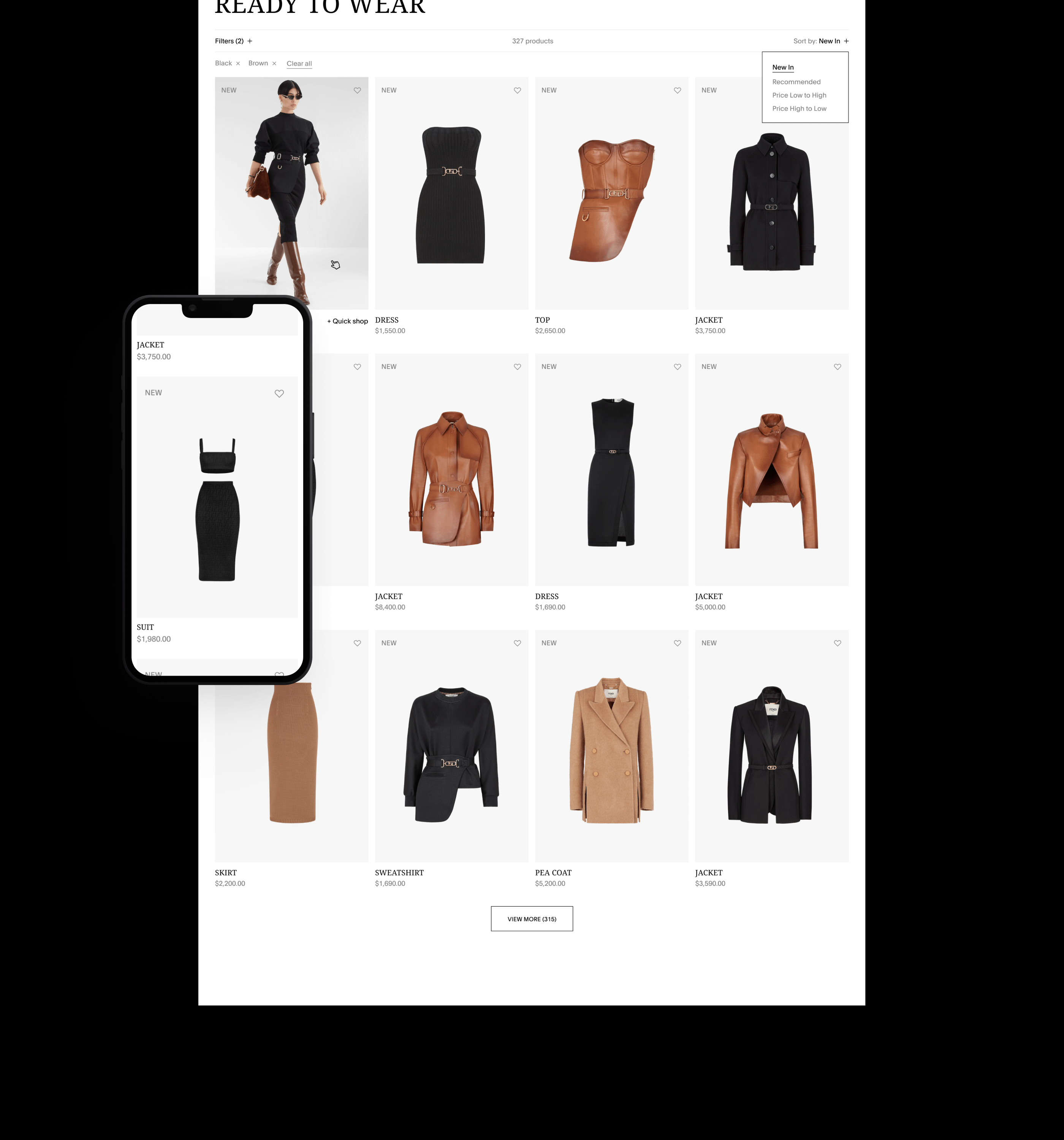 Fendi | e-commerce redesign — Изображение №5 — Интерфейсы на Dprofile