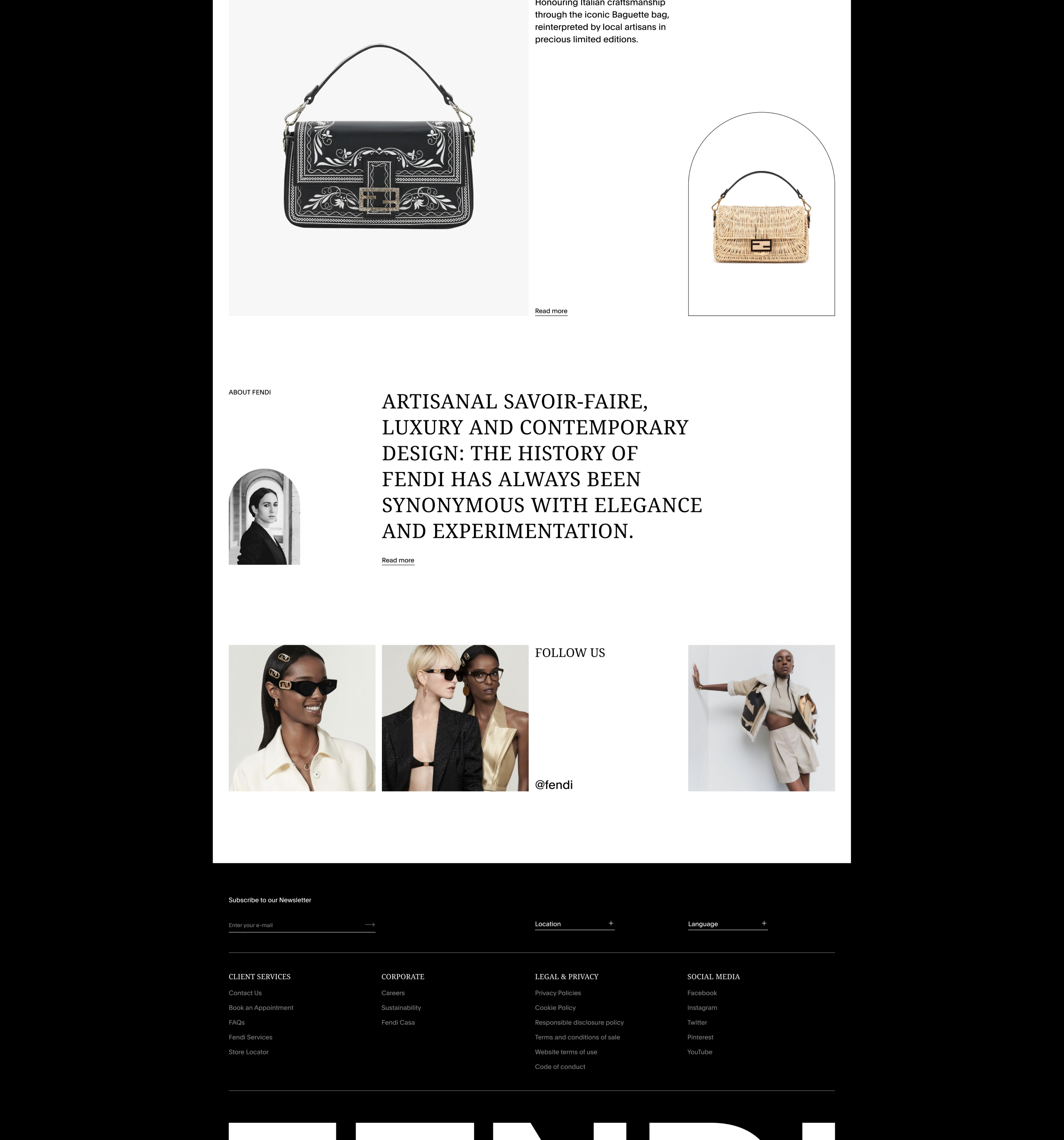 Fendi | e-commerce redesign — Изображение №3 — Интерфейсы на Dprofile