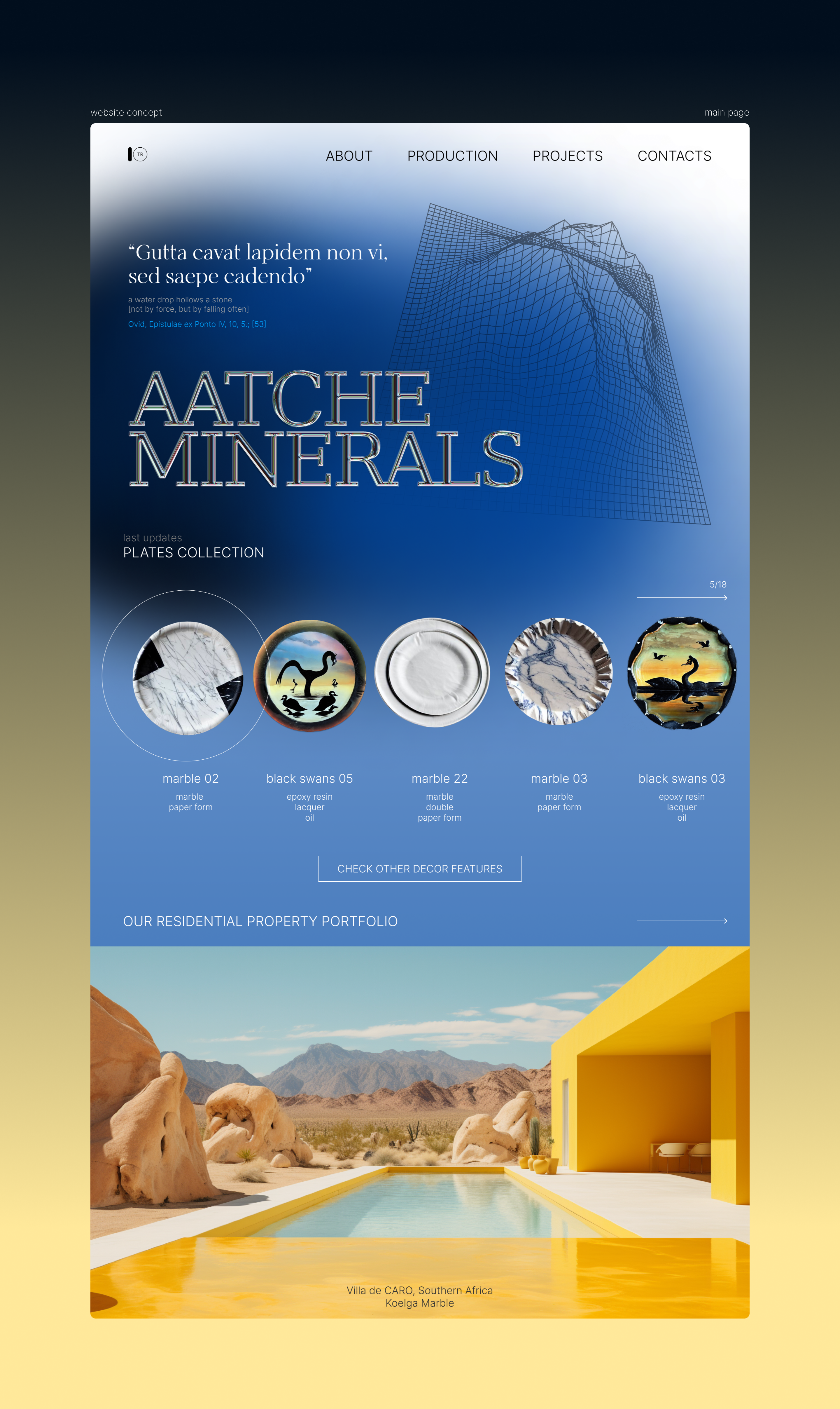 AATCHE MINERALS - marble integrators — Изображение №4 — Интерфейсы, Брендинг на Dprofile