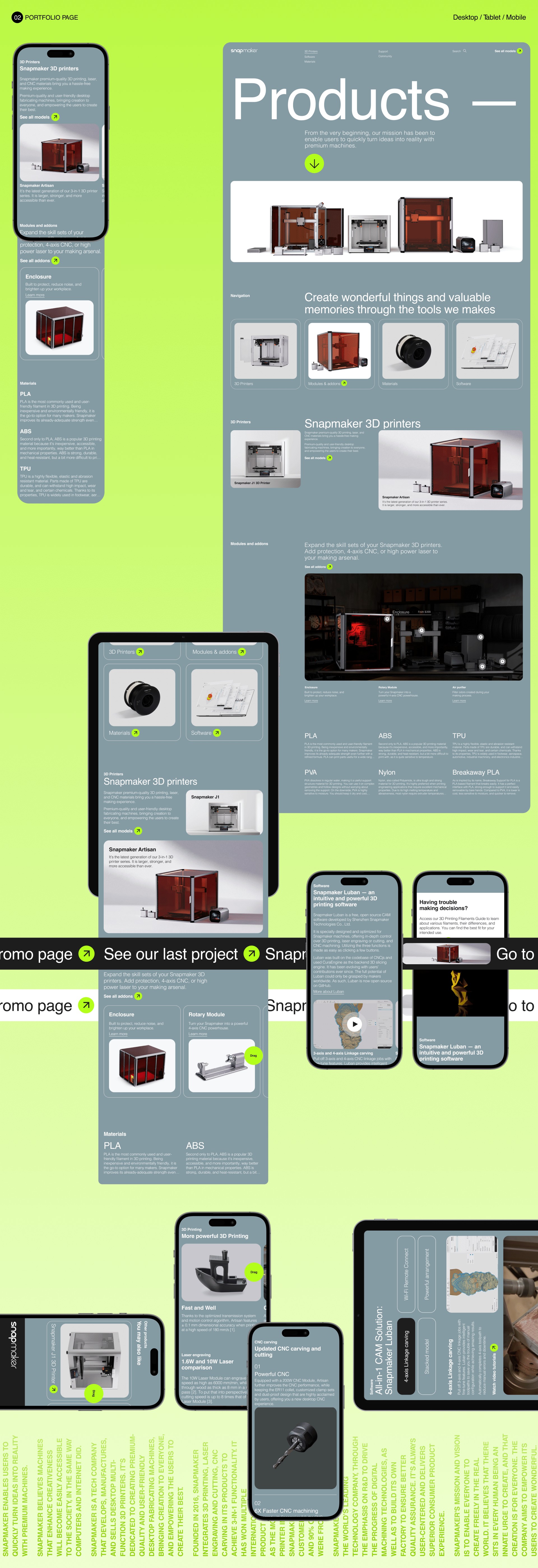 Snapmaker | Corporate website redesign — Изображение №5 — Интерфейсы, Анимация на Dprofile