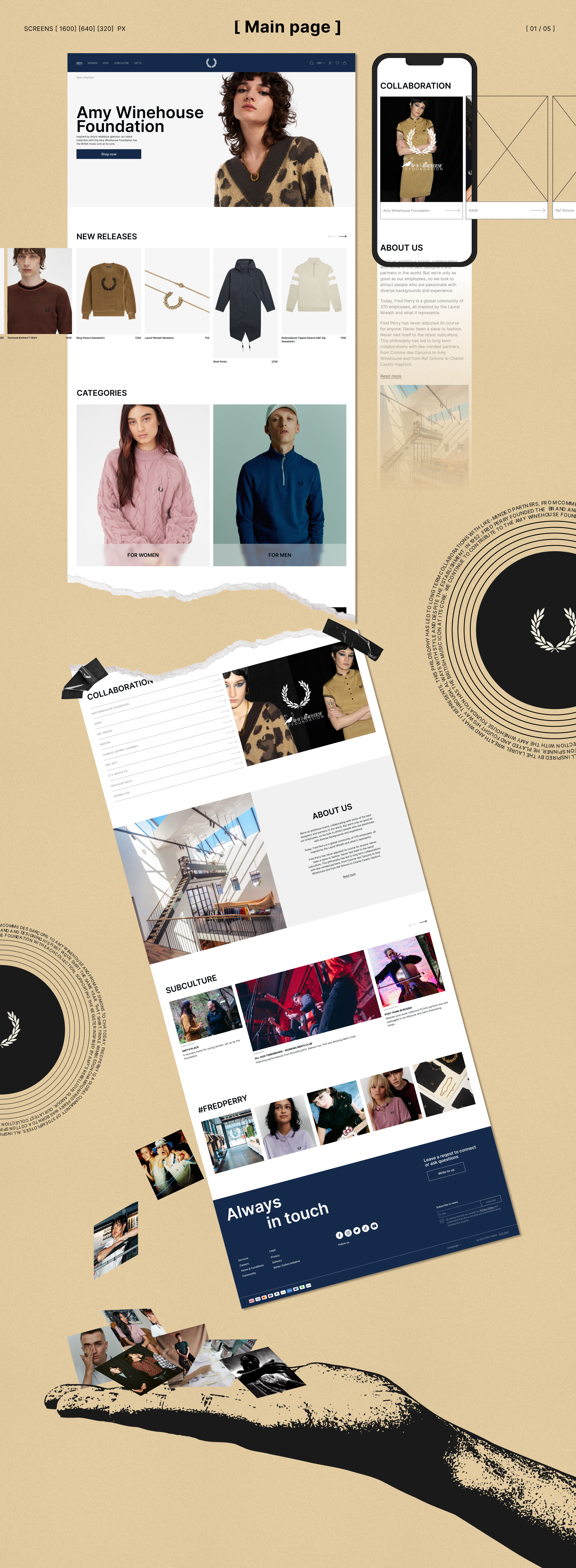 Fred Perry | E commerce website redesign — Изображение №2 — Интерфейсы, Брендинг на Dprofile