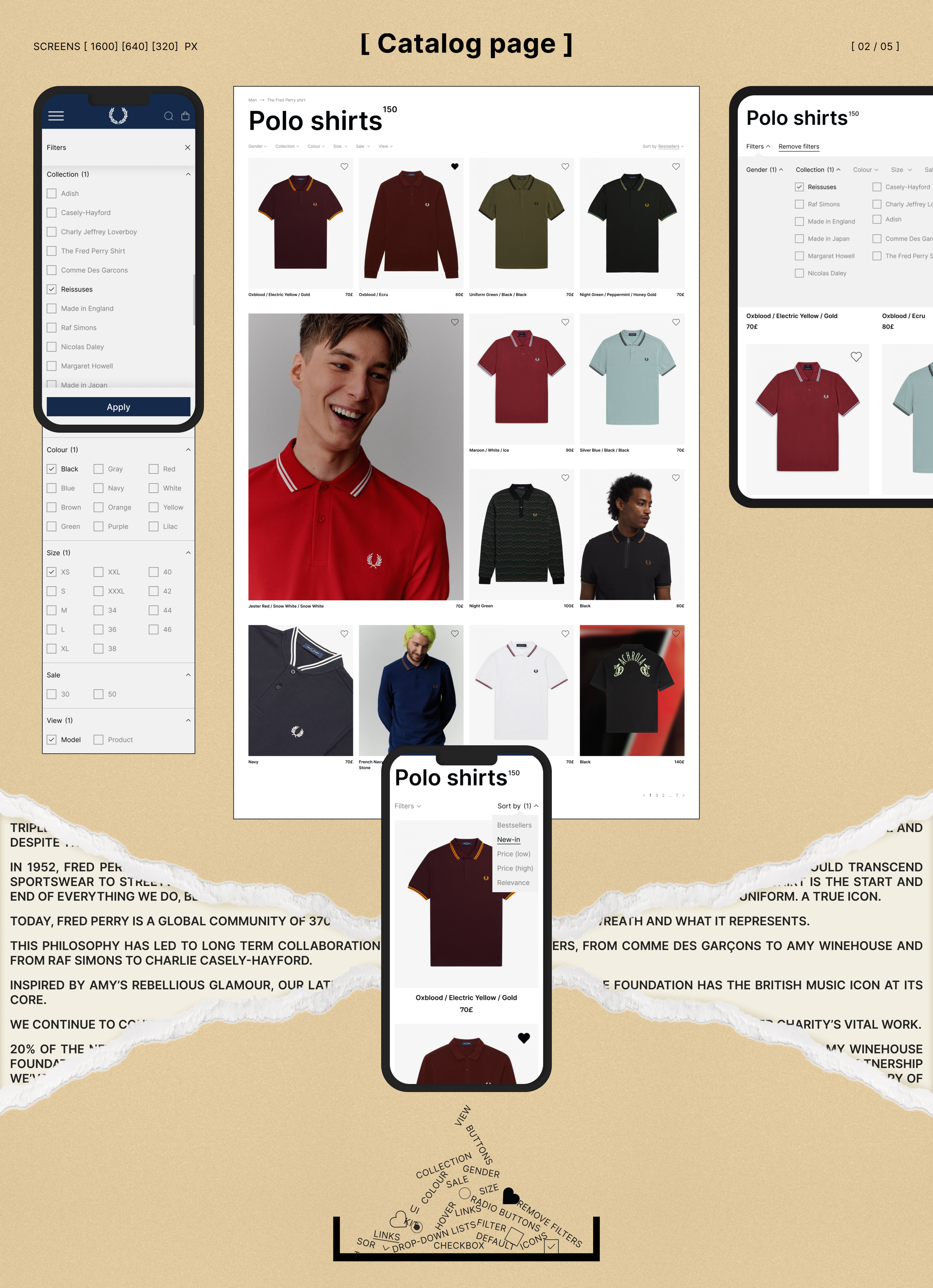 Fred Perry | E commerce website redesign — Изображение №5 — Интерфейсы, Брендинг на Dprofile