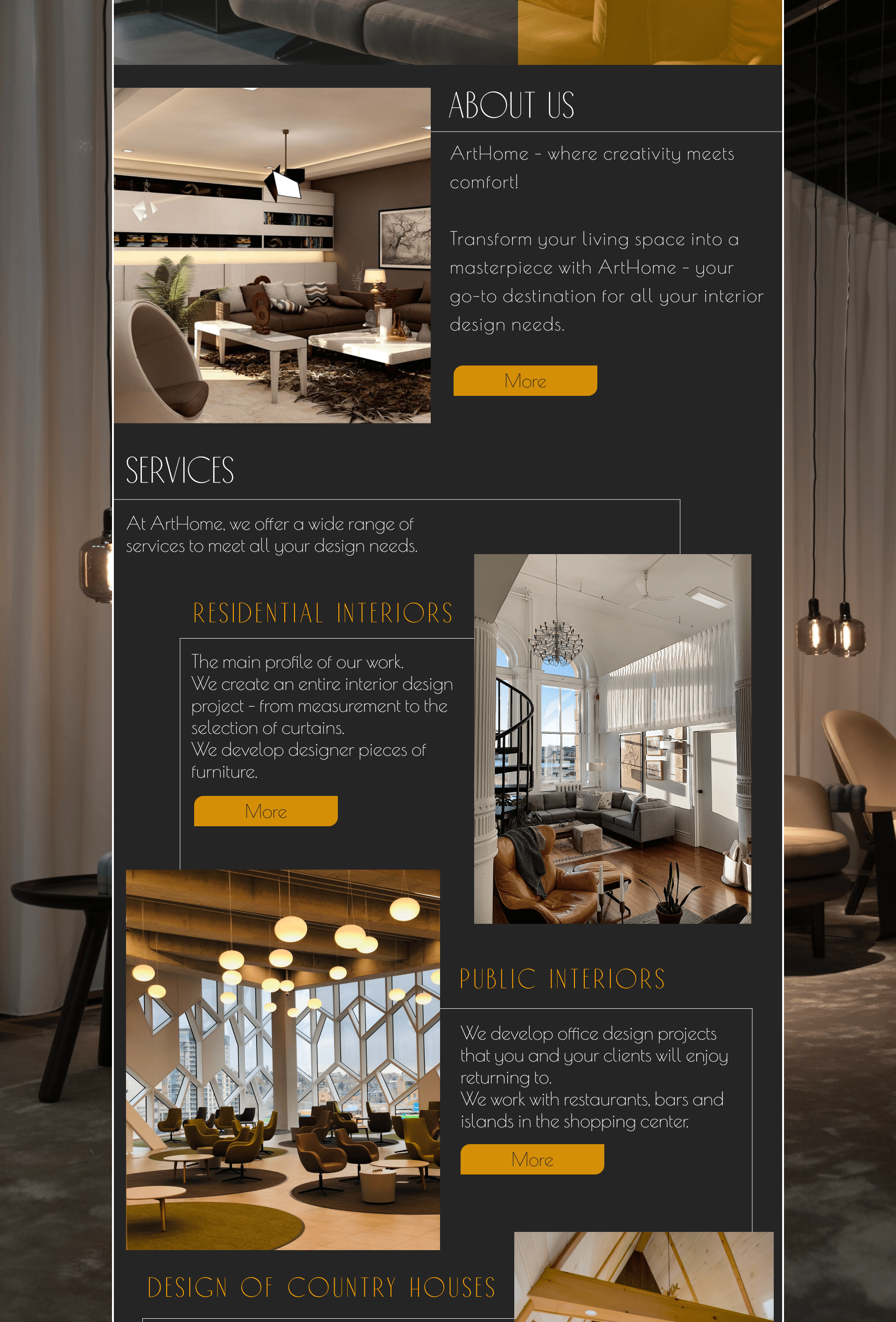 Interior design | Лендинг для дизайнера интерьеров — Изображение №7 — Графика, Интерфейсы на Dprofile