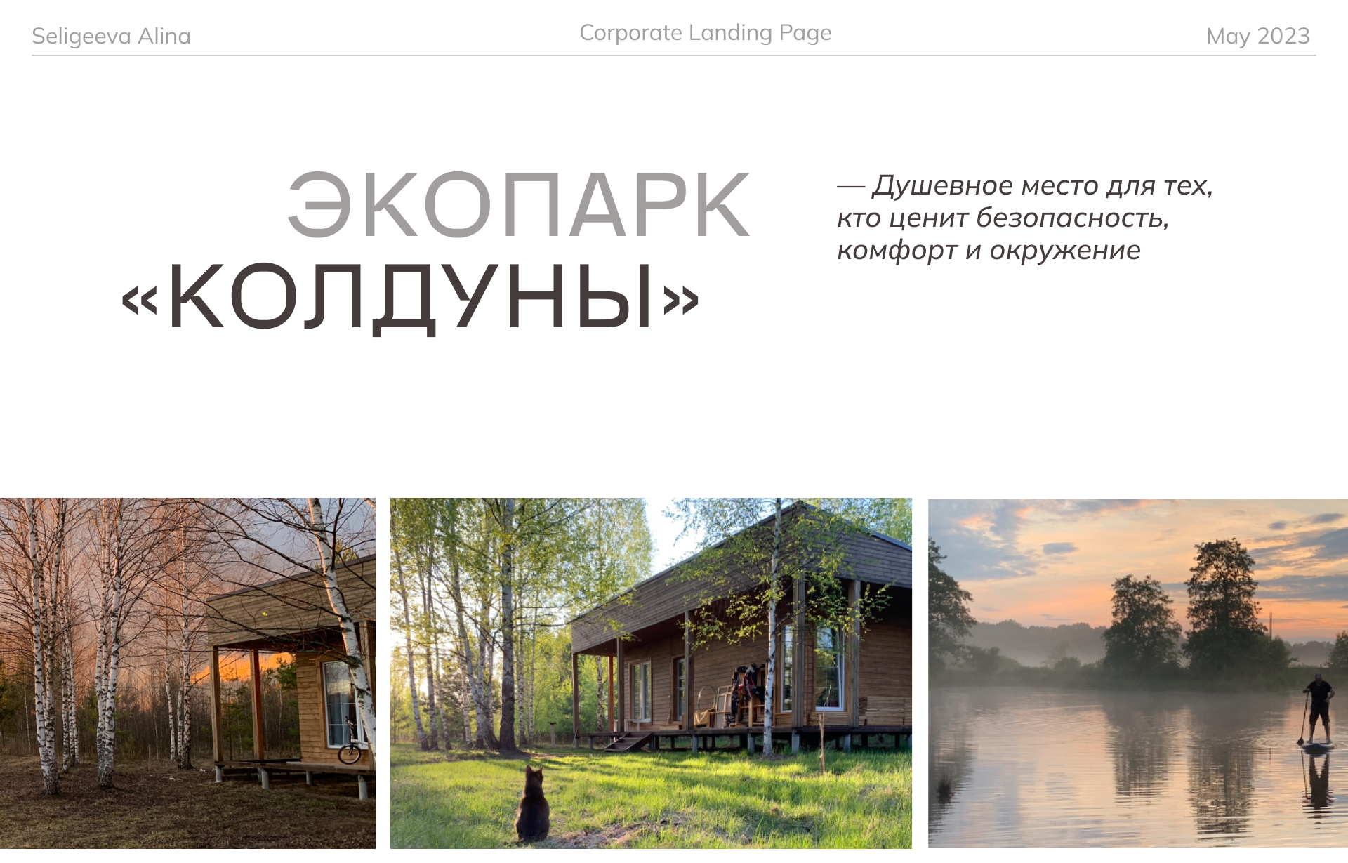 Лендинг для базы отдыха — Изображение №1 — Интерфейсы на Dprofile