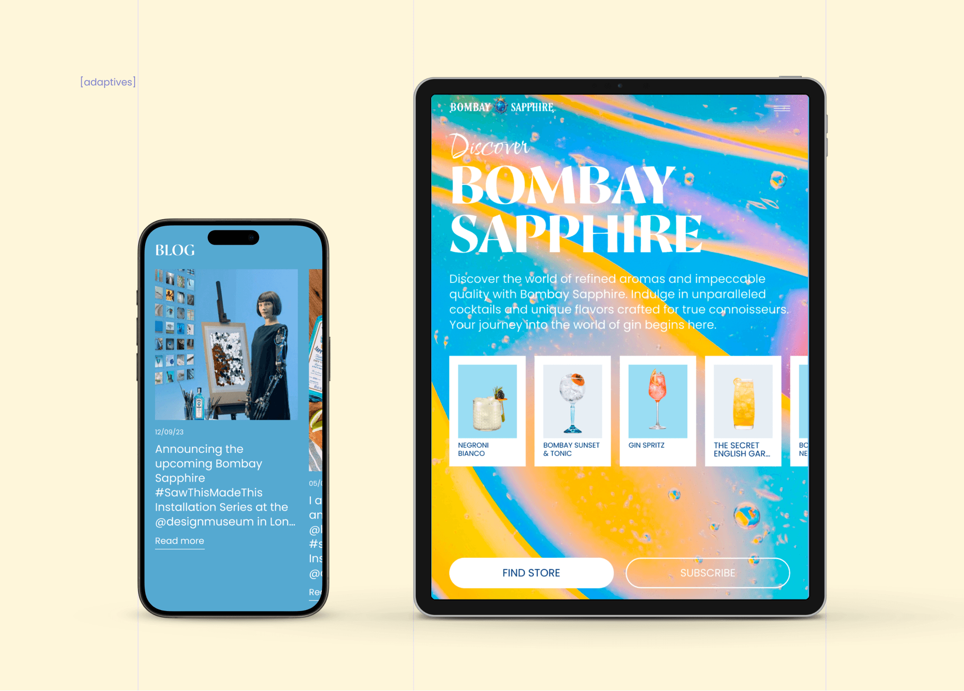 Bombay Sapphire | Landing Page — Изображение №3 — Интерфейсы на Dprofile