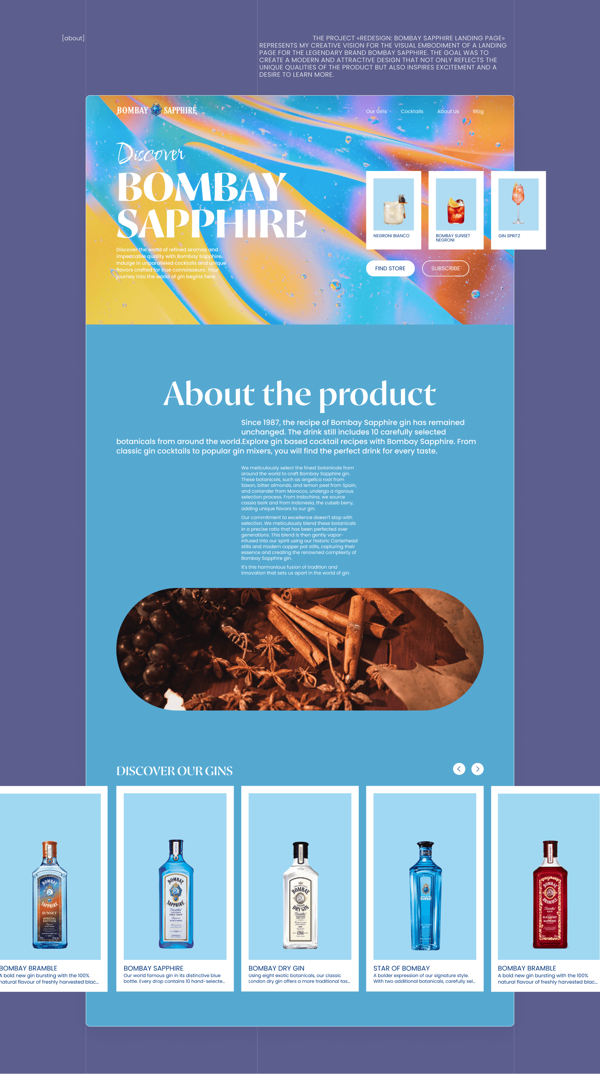 Bombay Sapphire | Landing Page — Изображение №2 — Интерфейсы на Dprofile