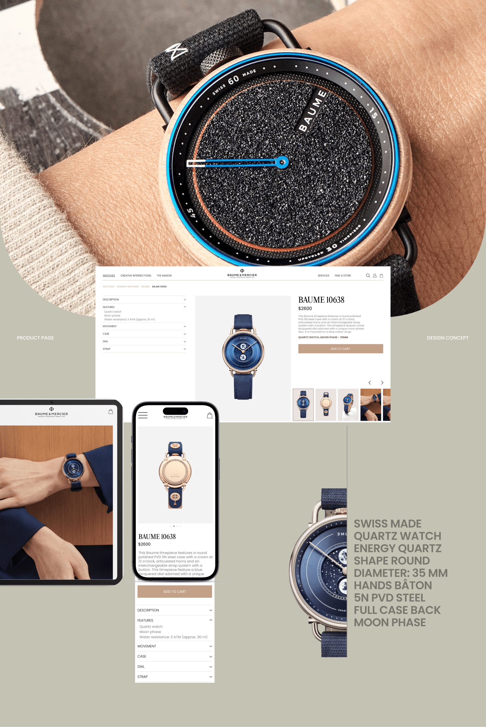 Baume et Mercier. Redesign concept e-commerce. — Изображение №6 — Интерфейсы, Маркетинг на Dprofile