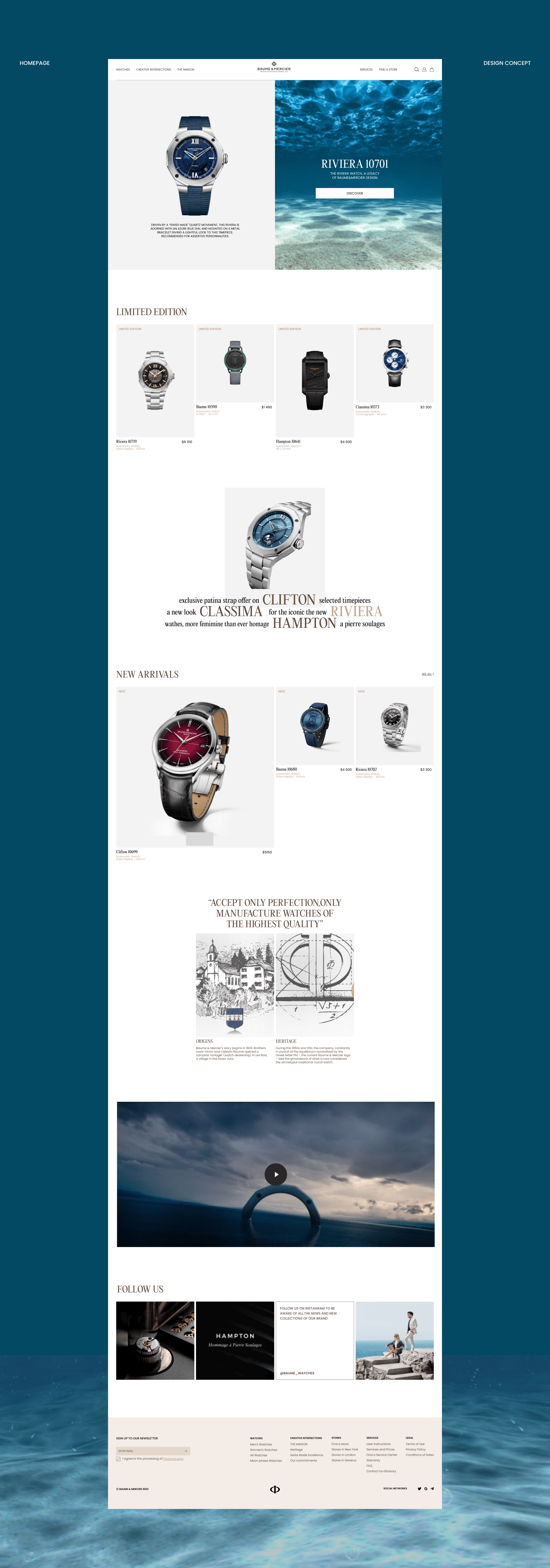 Baume et Mercier. Redesign concept e-commerce. — Изображение №2 — Интерфейсы, Маркетинг на Dprofile