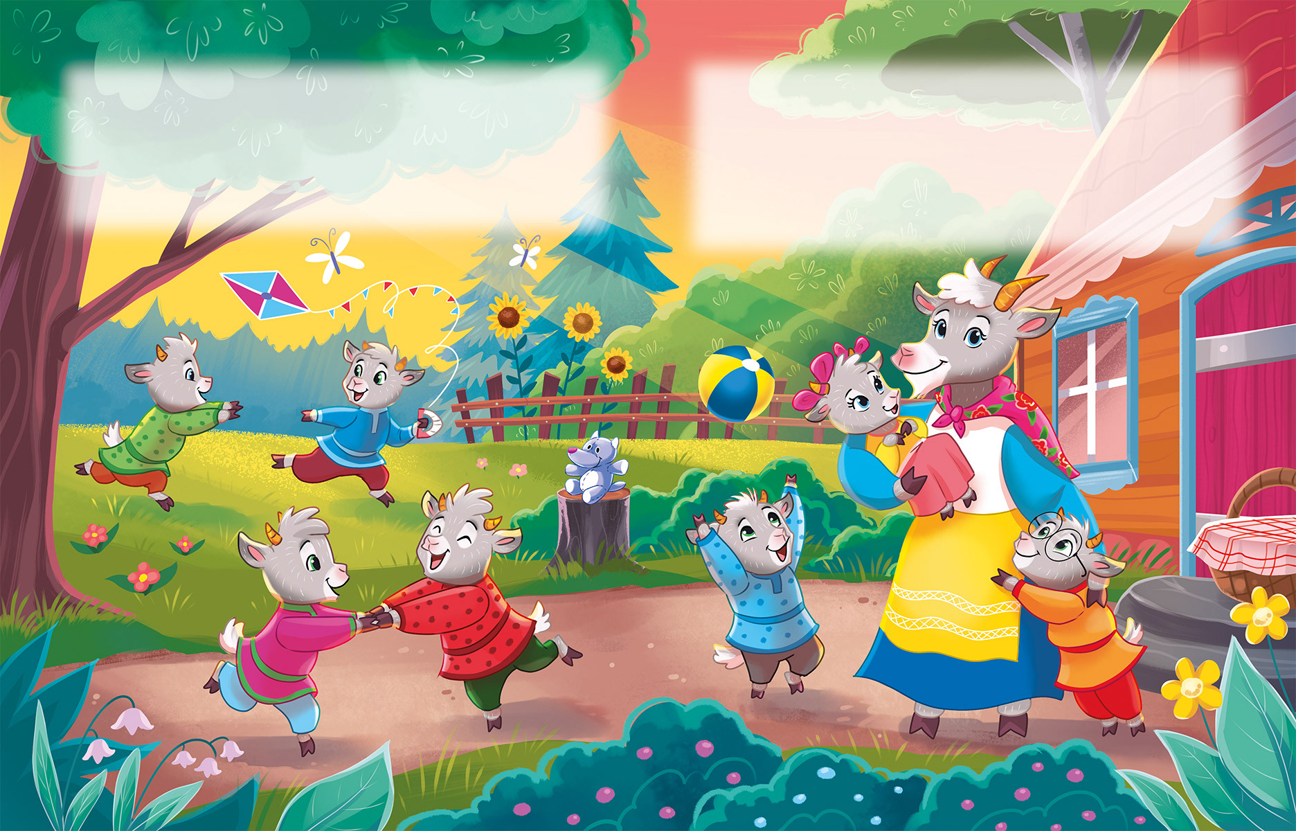 Волк и семеро козлят - детская книга — Изображение №5 — Иллюстрация на Dprofile