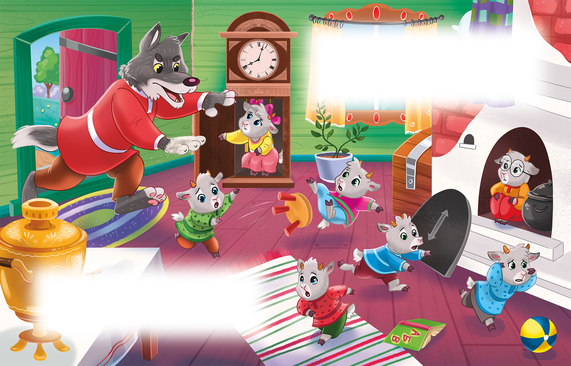 Волк и семеро козлят - детская книга — Изображение №4 — Иллюстрация на Dprofile