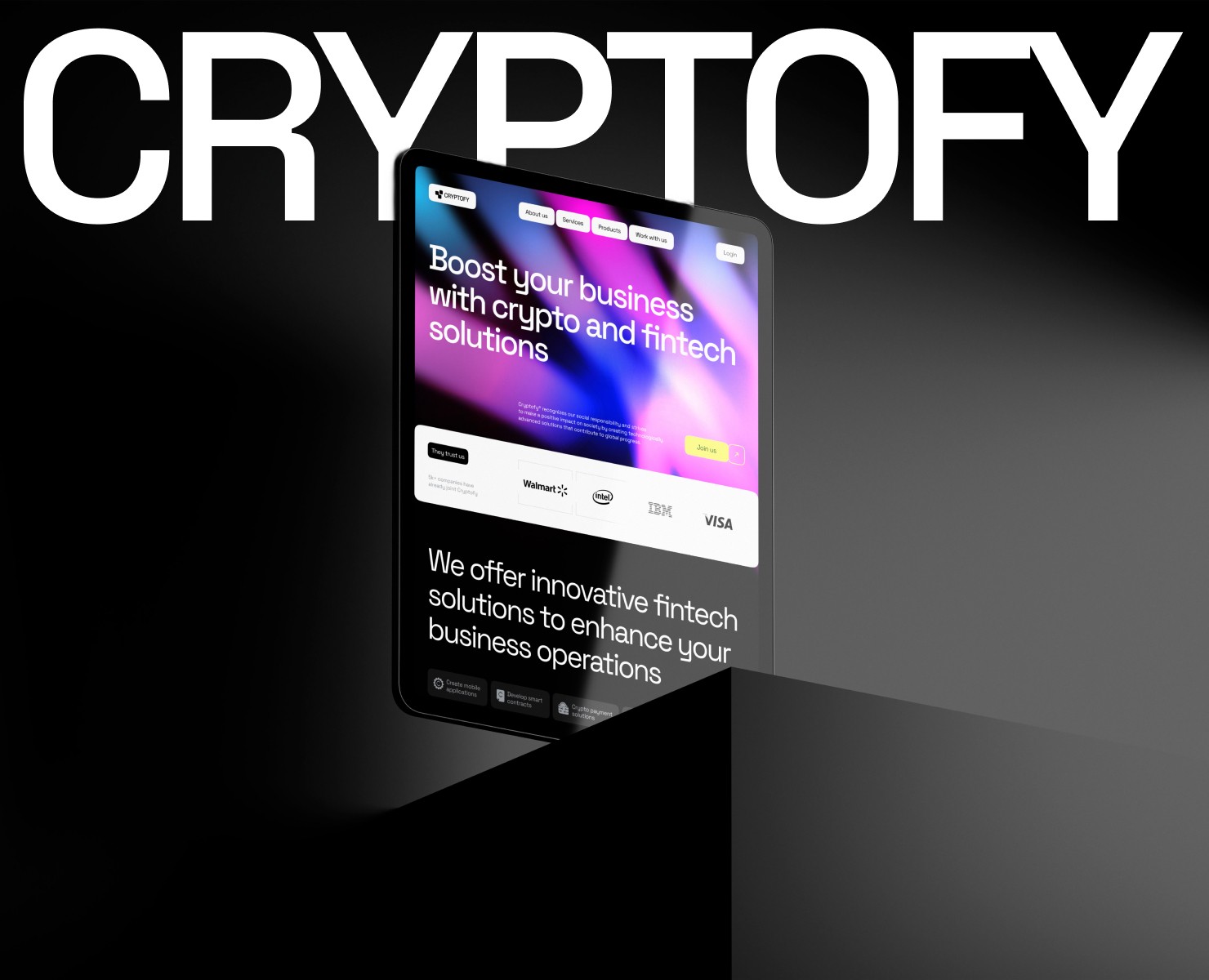 CRYPTOFY website — Интерфейсы на Dprofile