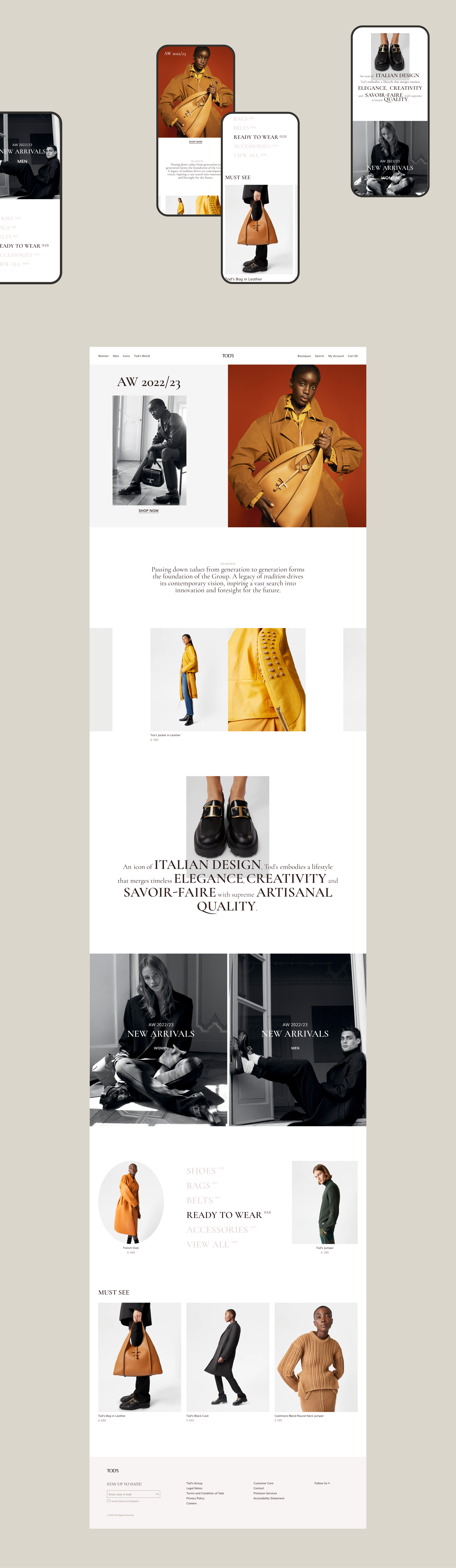 TOD'S - E-commerce redesign — Изображение №3 — Интерфейсы на Dprofile