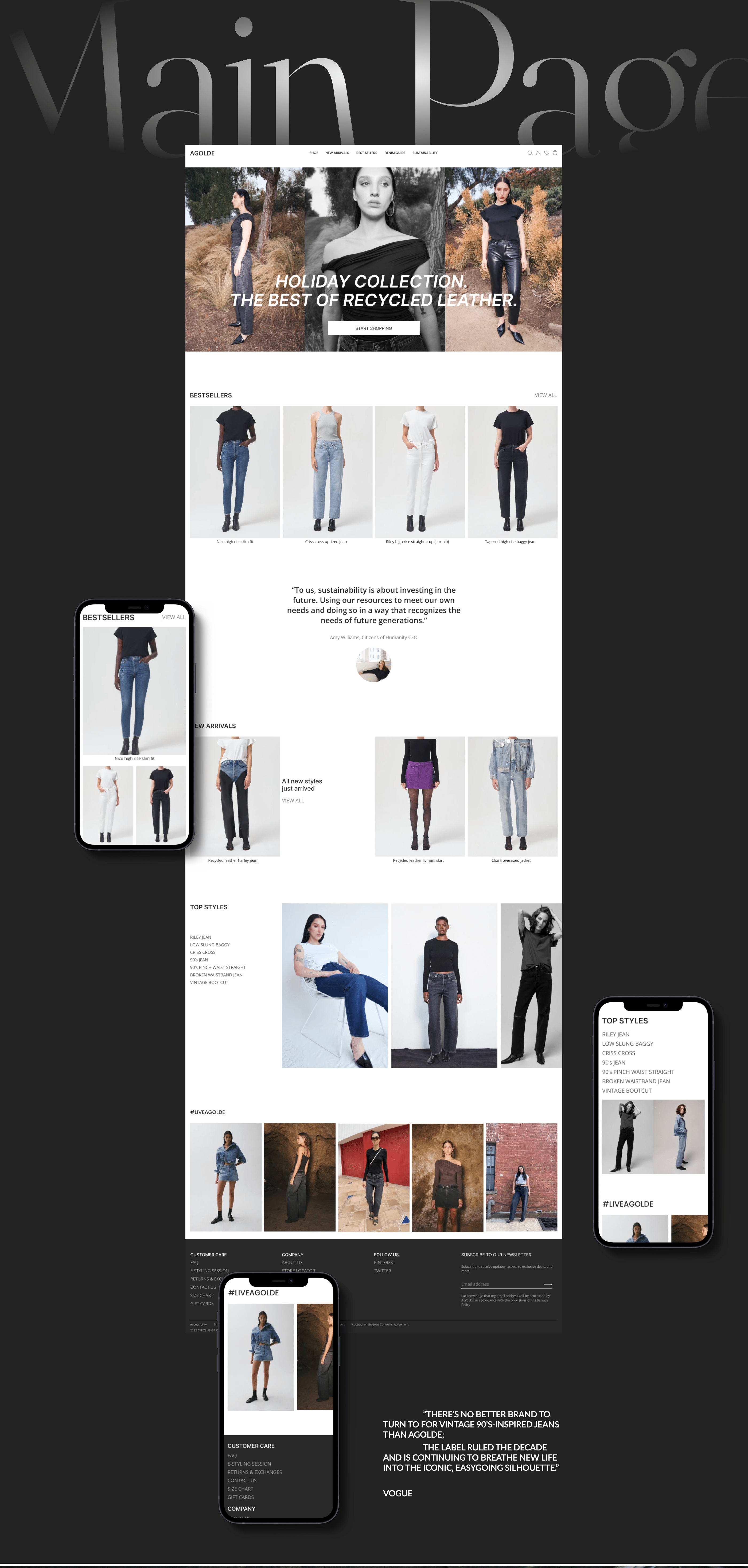 Agolde e-commerce redesign — Изображение №3 — Интерфейсы, Маркетинг на Dprofile