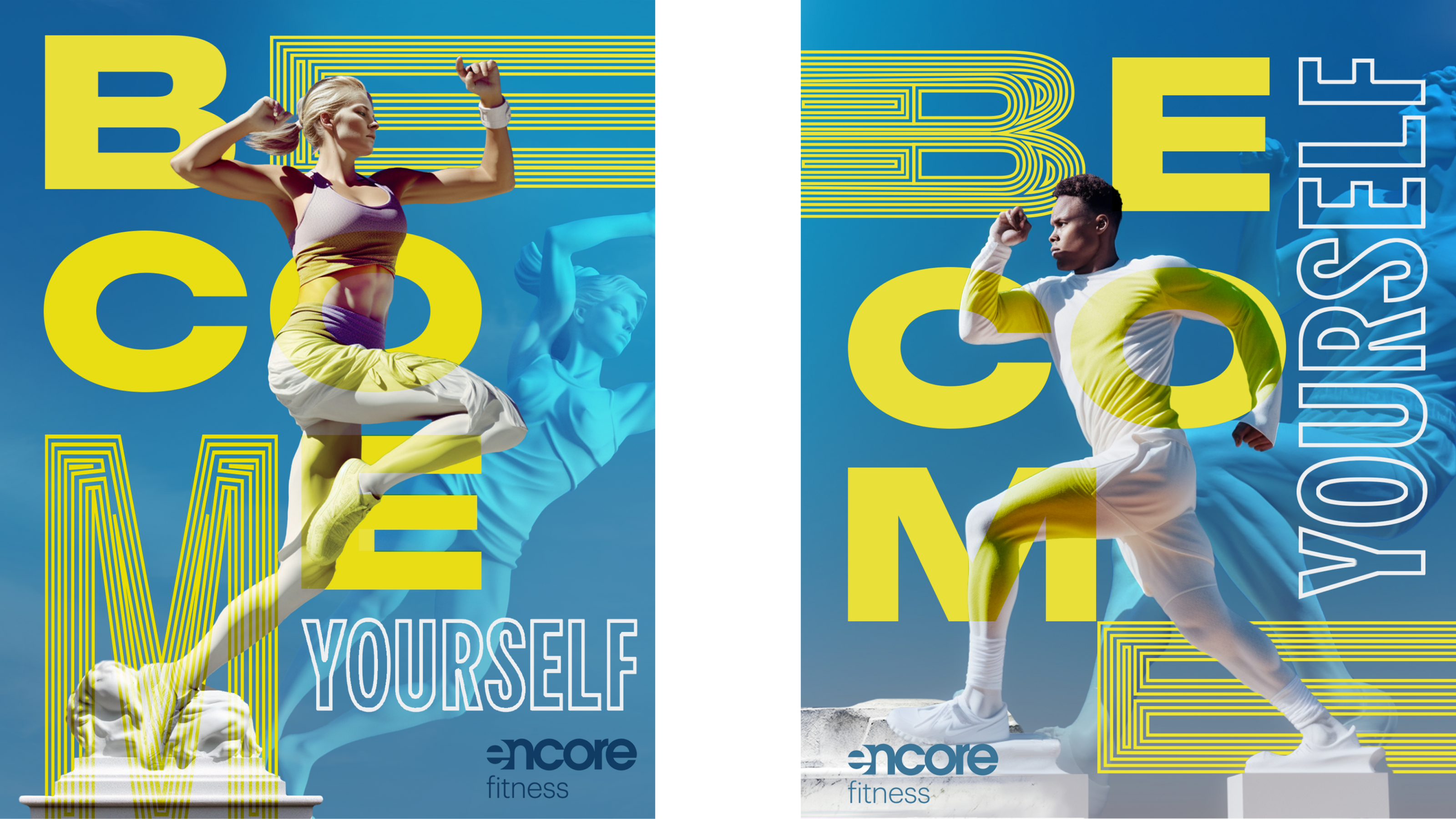 Key visual for fitness club. Creative adv posters — Изображение №2 — Графика на Dprofile