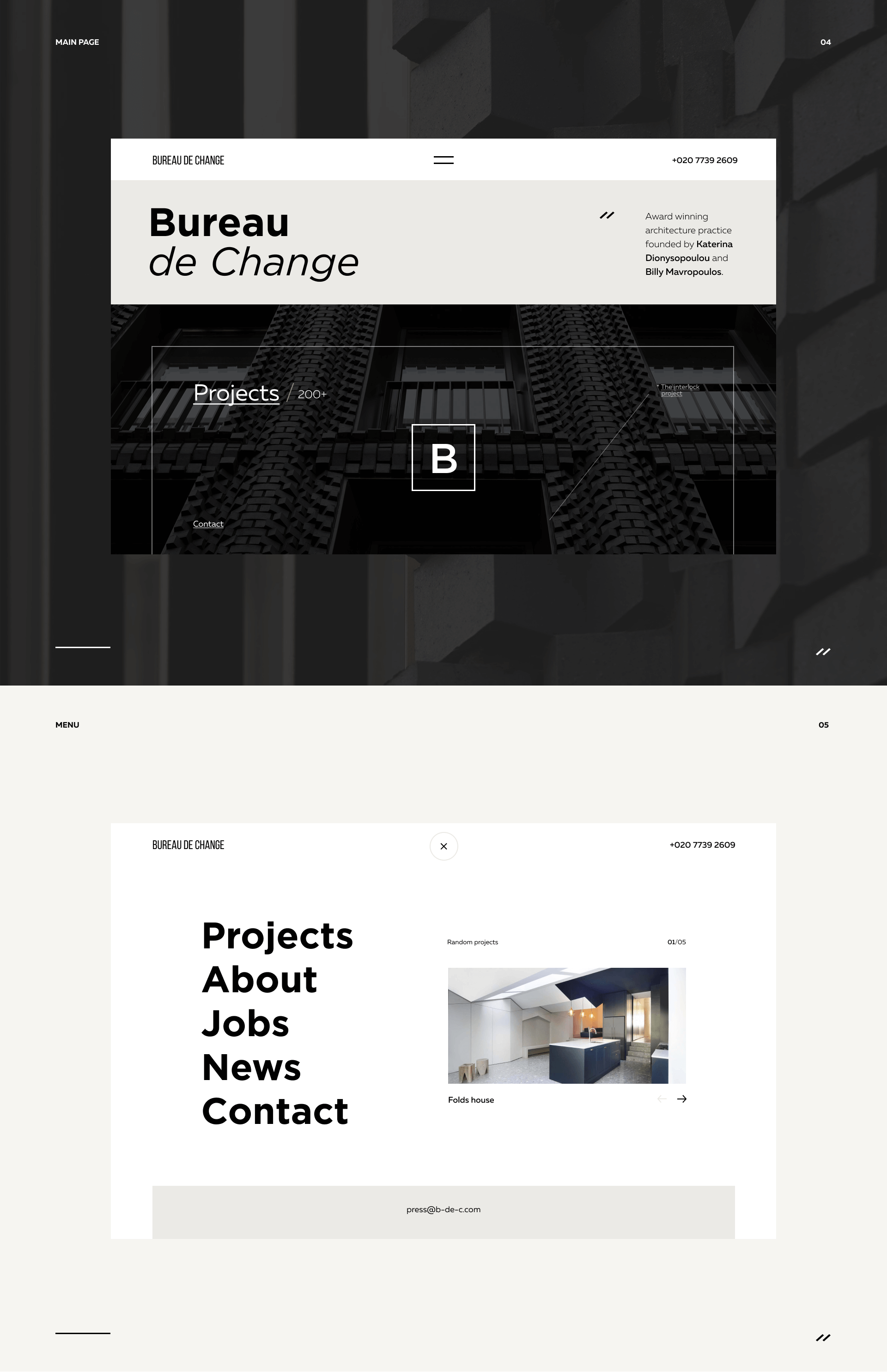 Architecture studio Bureau de Change — Изображение №3 — Интерфейсы на Dprofile
