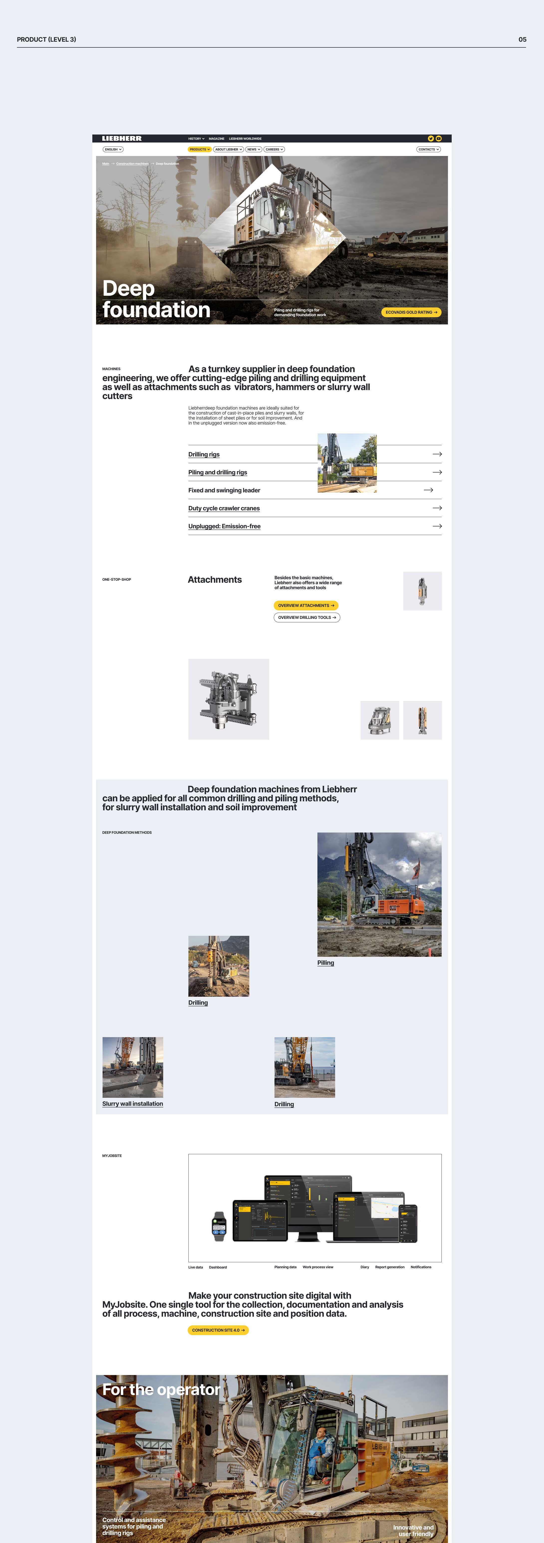 Liebherr corporate site redesign concept — Изображение №7 — Интерфейсы на Dprofile
