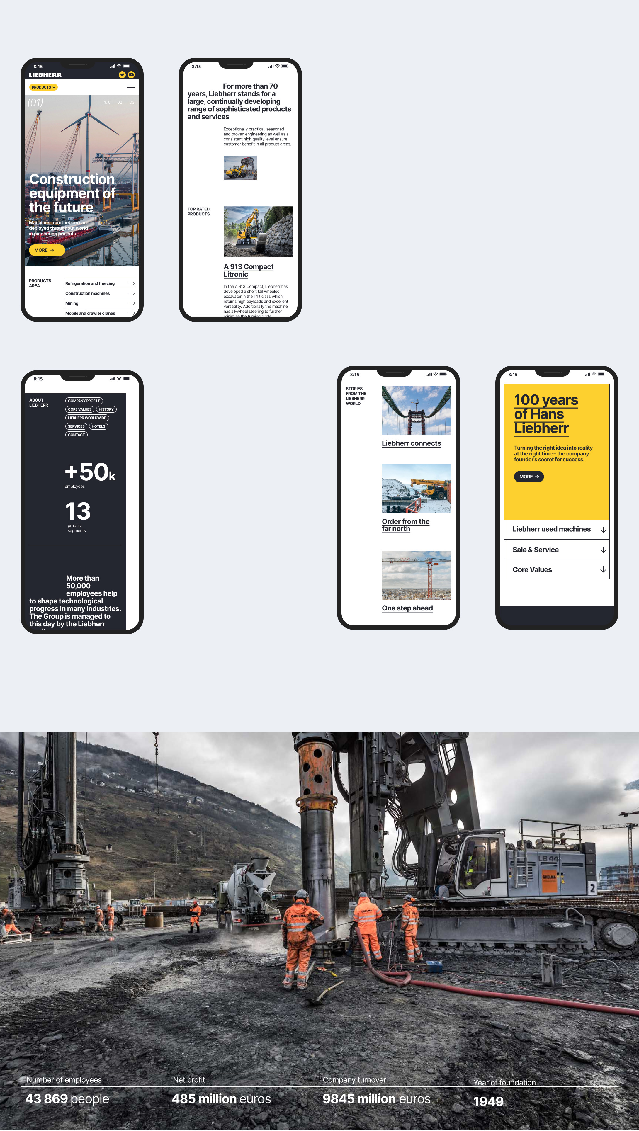 Liebherr corporate site redesign concept — Изображение №3 — Интерфейсы на Dprofile
