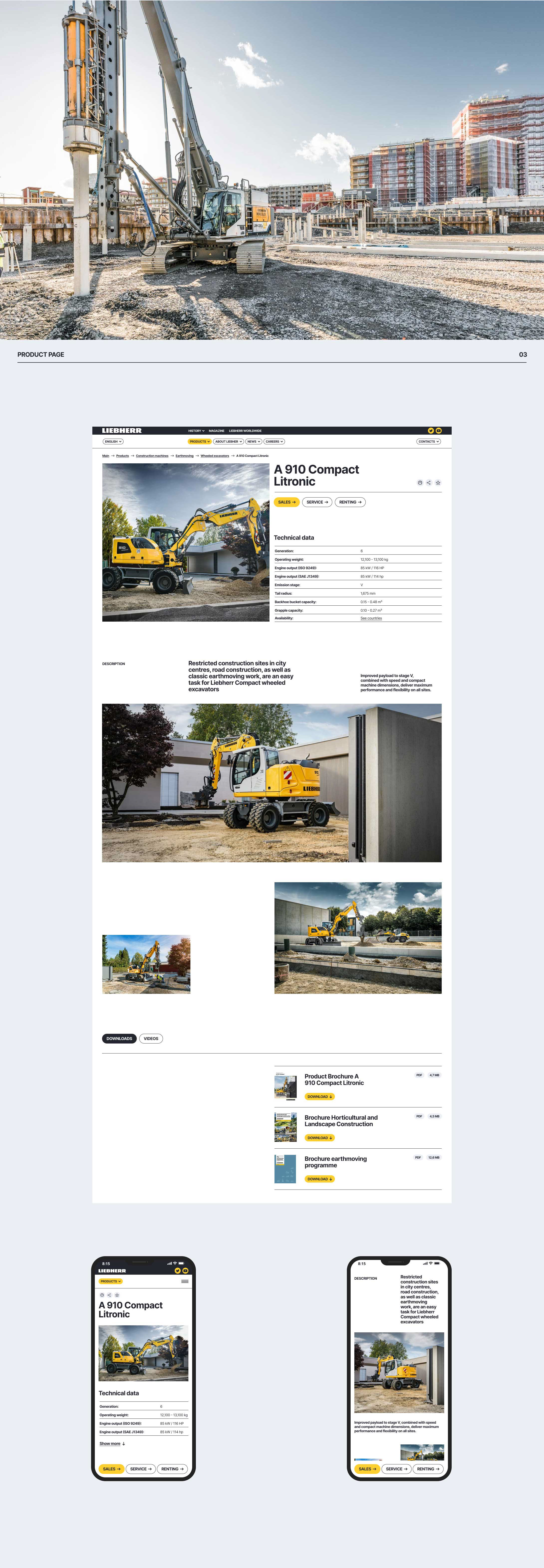 Liebherr corporate site redesign concept — Изображение №5 — Интерфейсы на Dprofile