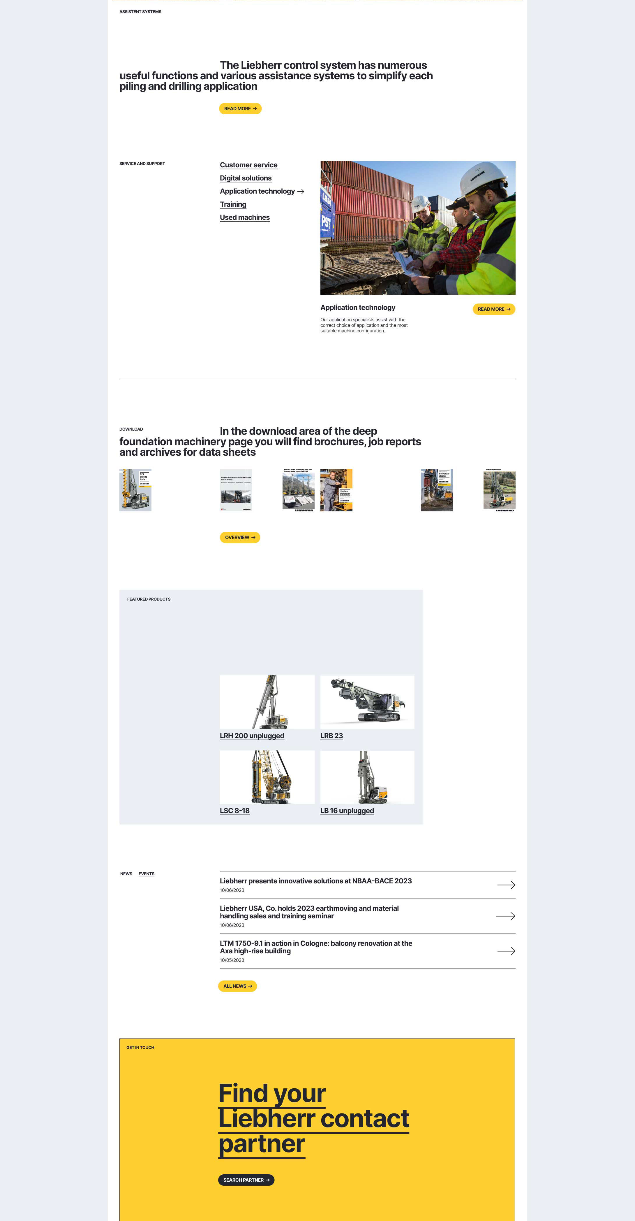 Liebherr corporate site redesign concept — Изображение №8 — Интерфейсы на Dprofile