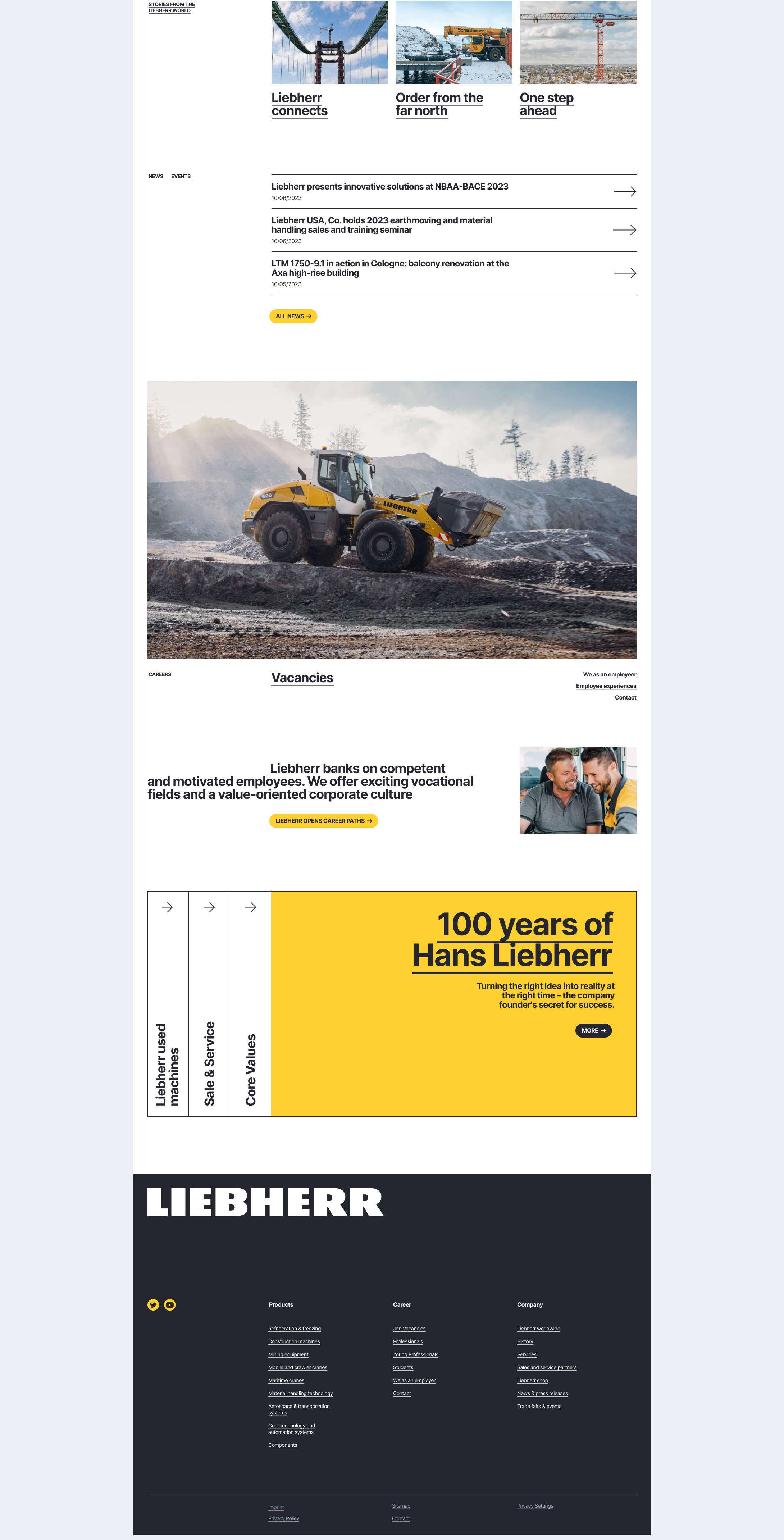 Liebherr corporate site redesign concept — Изображение №2 — Интерфейсы на Dprofile