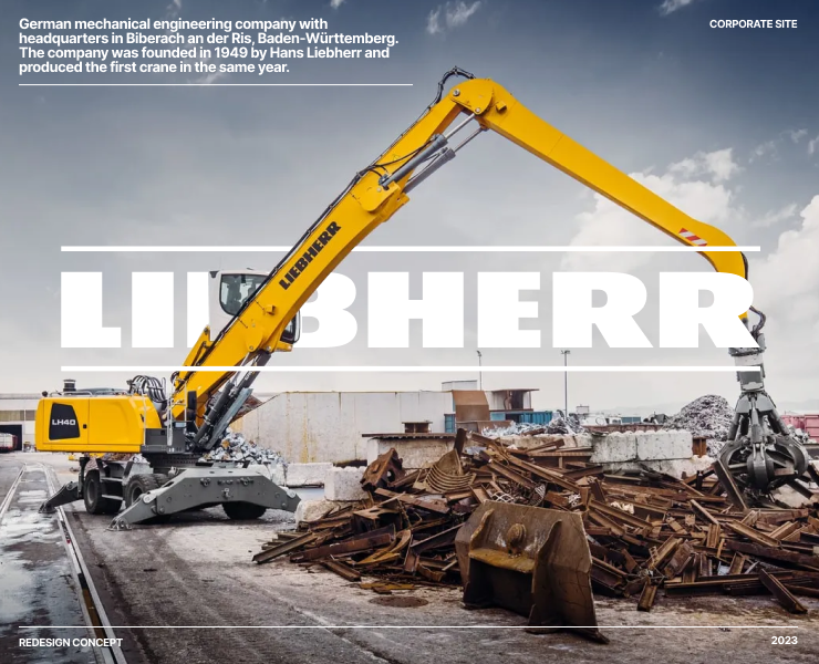 Liebherr corporate site redesign concept — Интерфейсы на Dprofile