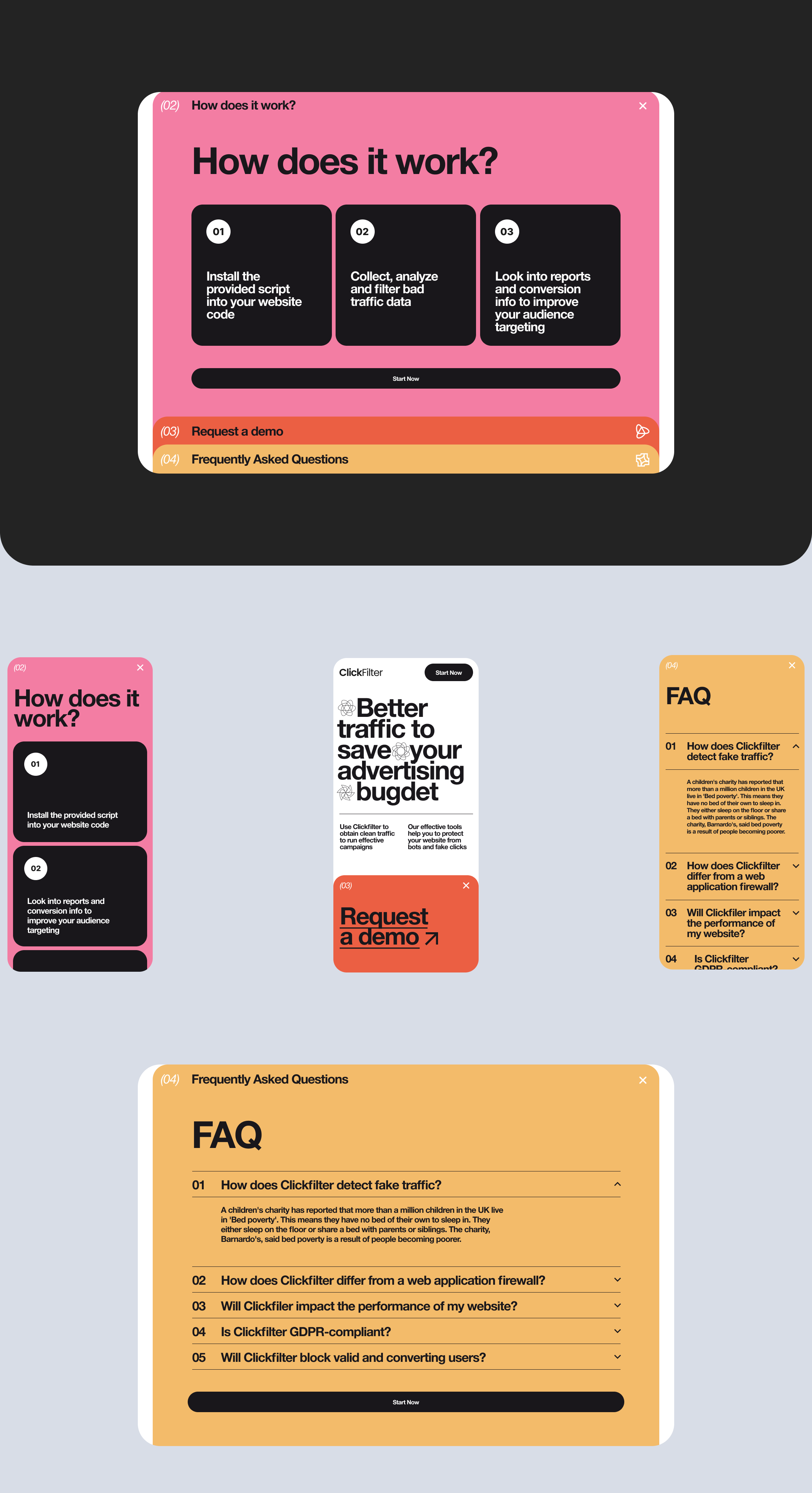 ClickFilter Landing Page — Изображение №2 — Интерфейсы на Dprofile