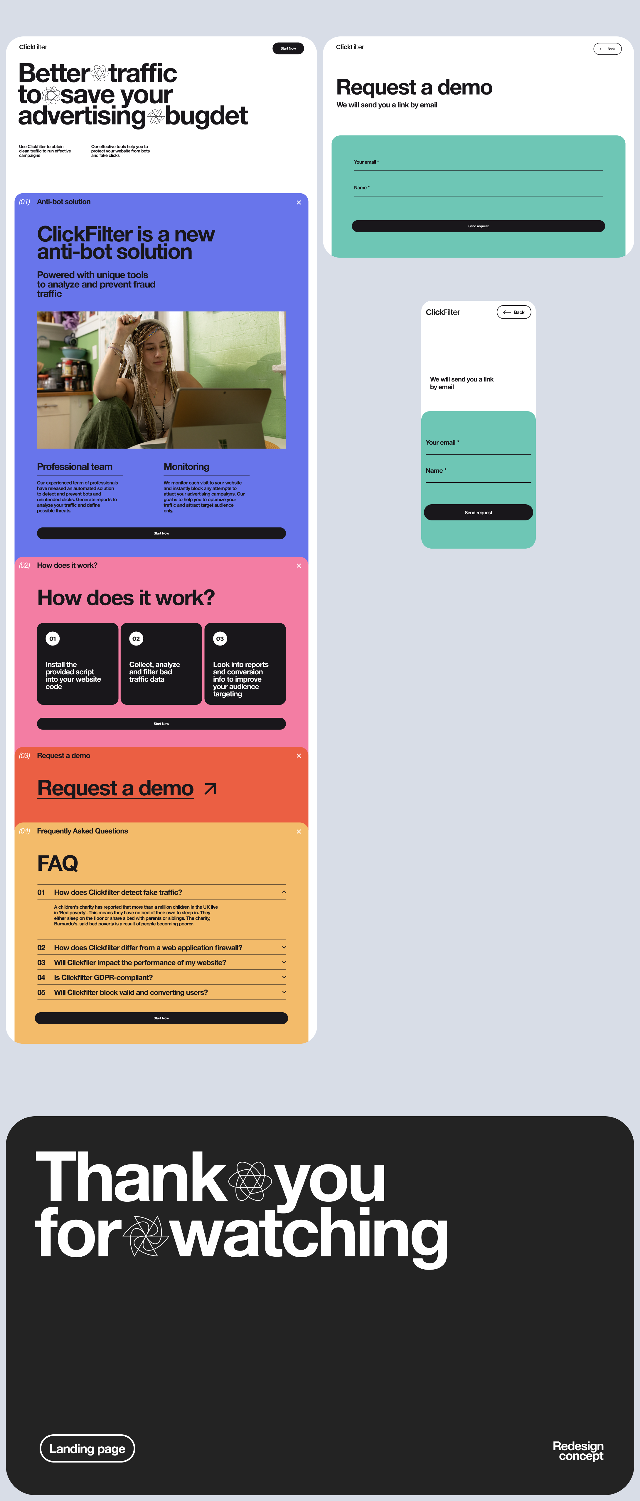 ClickFilter Landing Page — Изображение №3 — Интерфейсы на Dprofile