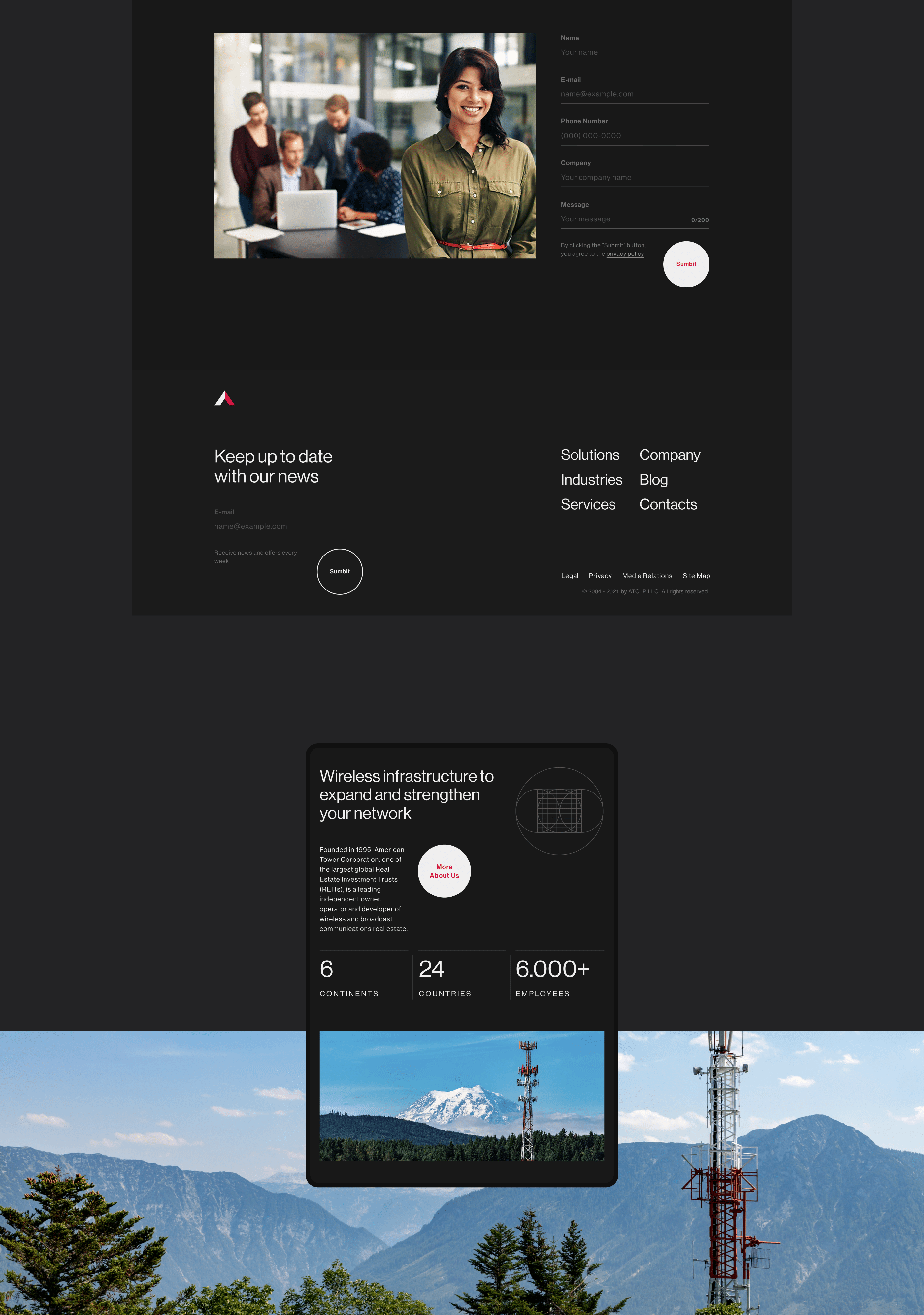 American Tower Corporation — Изображение №6 — Интерфейсы, Анимация на Dprofile