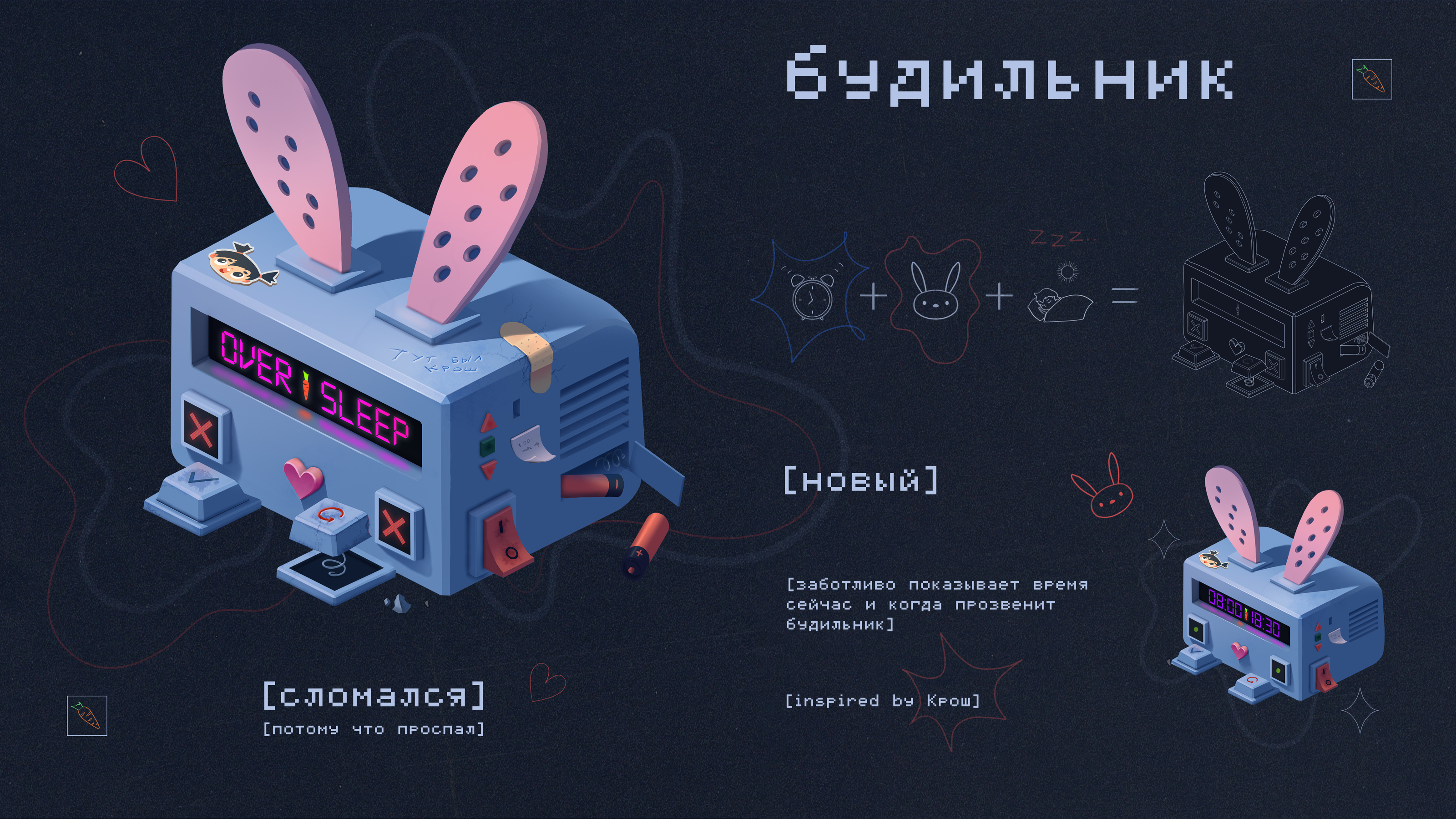 Пропс-сломанный будильник — Изображение №1 — Иллюстрация, Графика на Dprofile