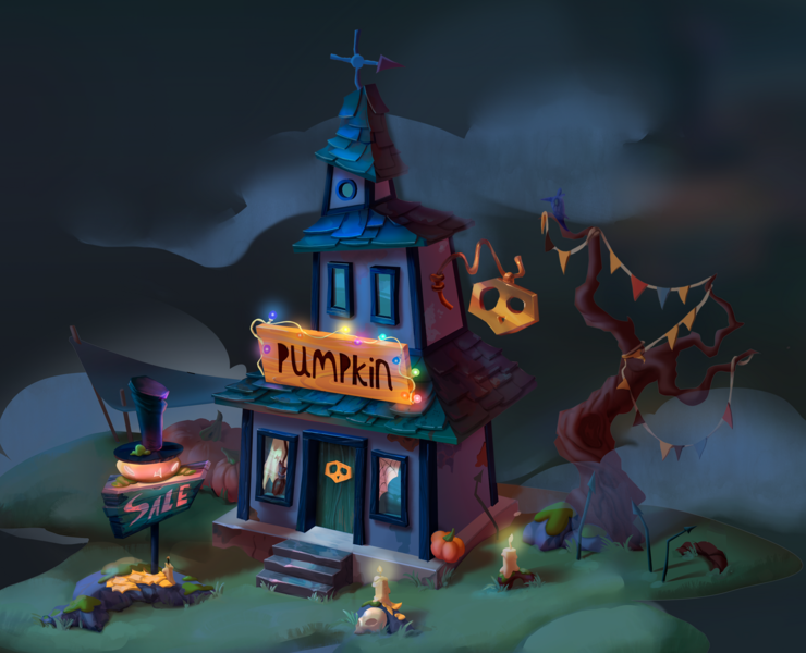 Pumpkin shop.  Магазин декорация к Хеллоуину на Dprofile