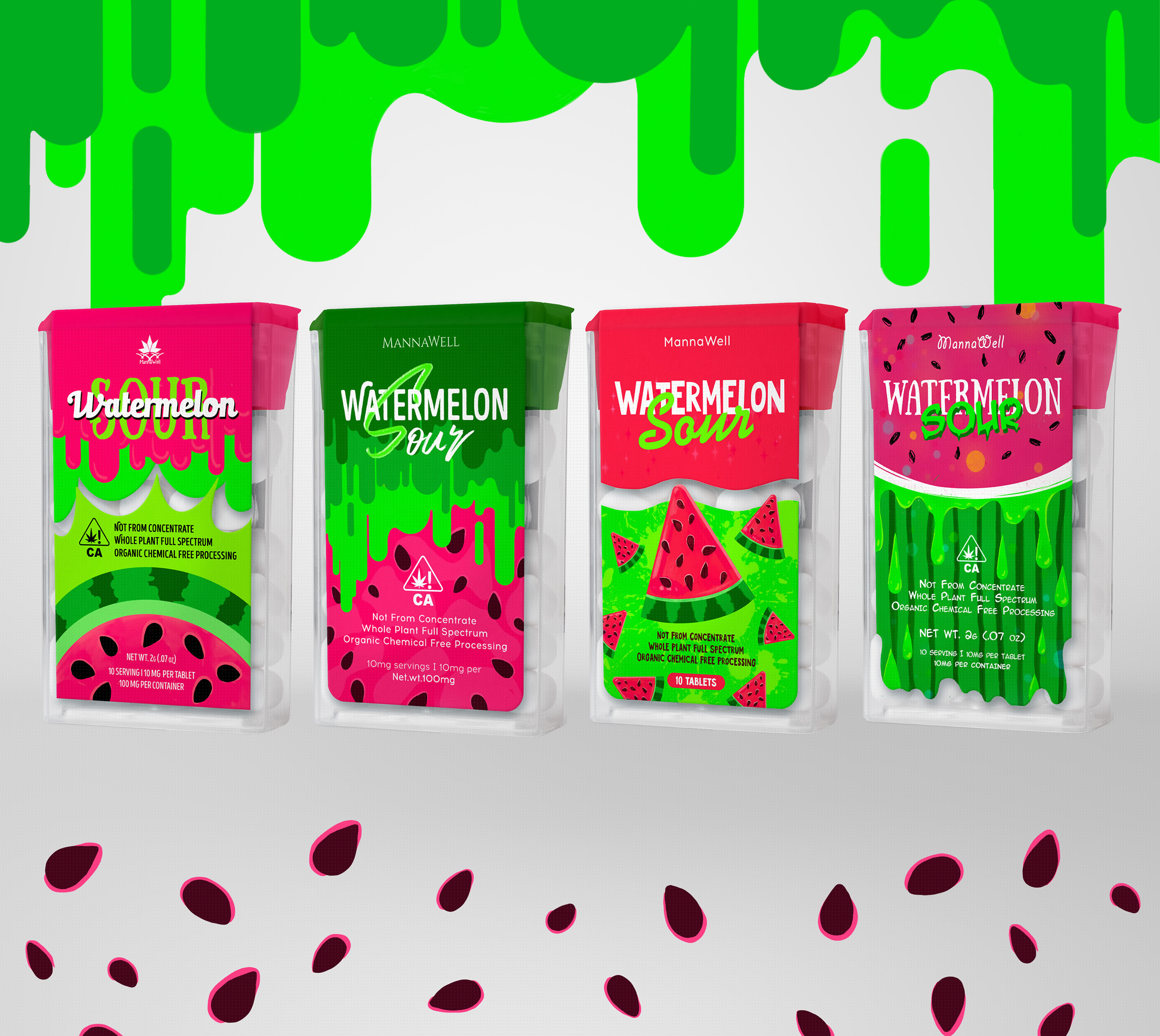Packaging design "Watermelon Sour" — Изображение №1 — Брендинг, Иллюстрация на Dprofile
