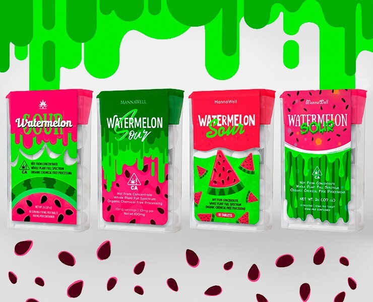 Packaging design "Watermelon Sour" — Брендинг, Иллюстрация на Dprofile