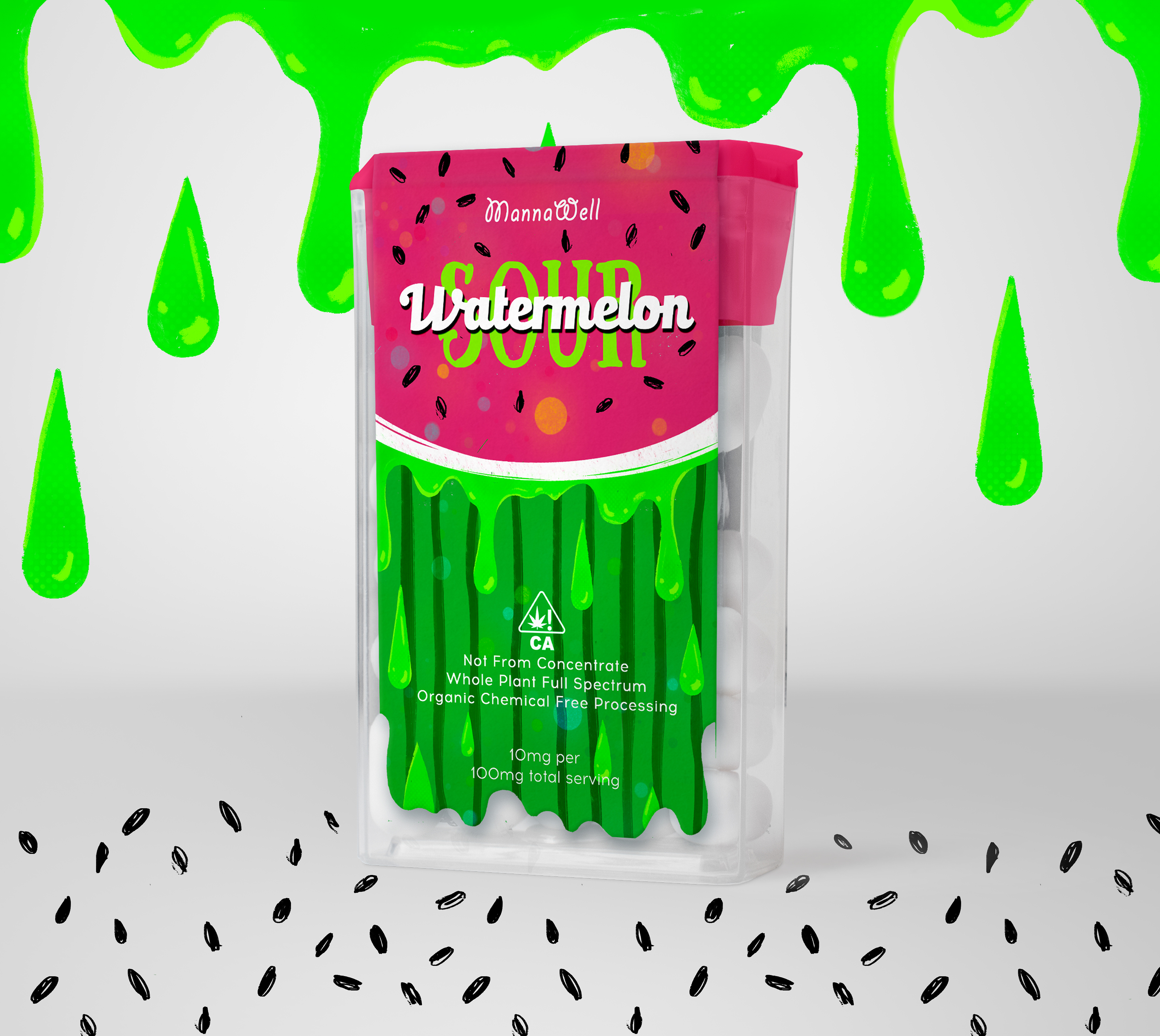 Packaging design "Watermelon Sour" — Изображение №6 — Брендинг, Иллюстрация на Dprofile