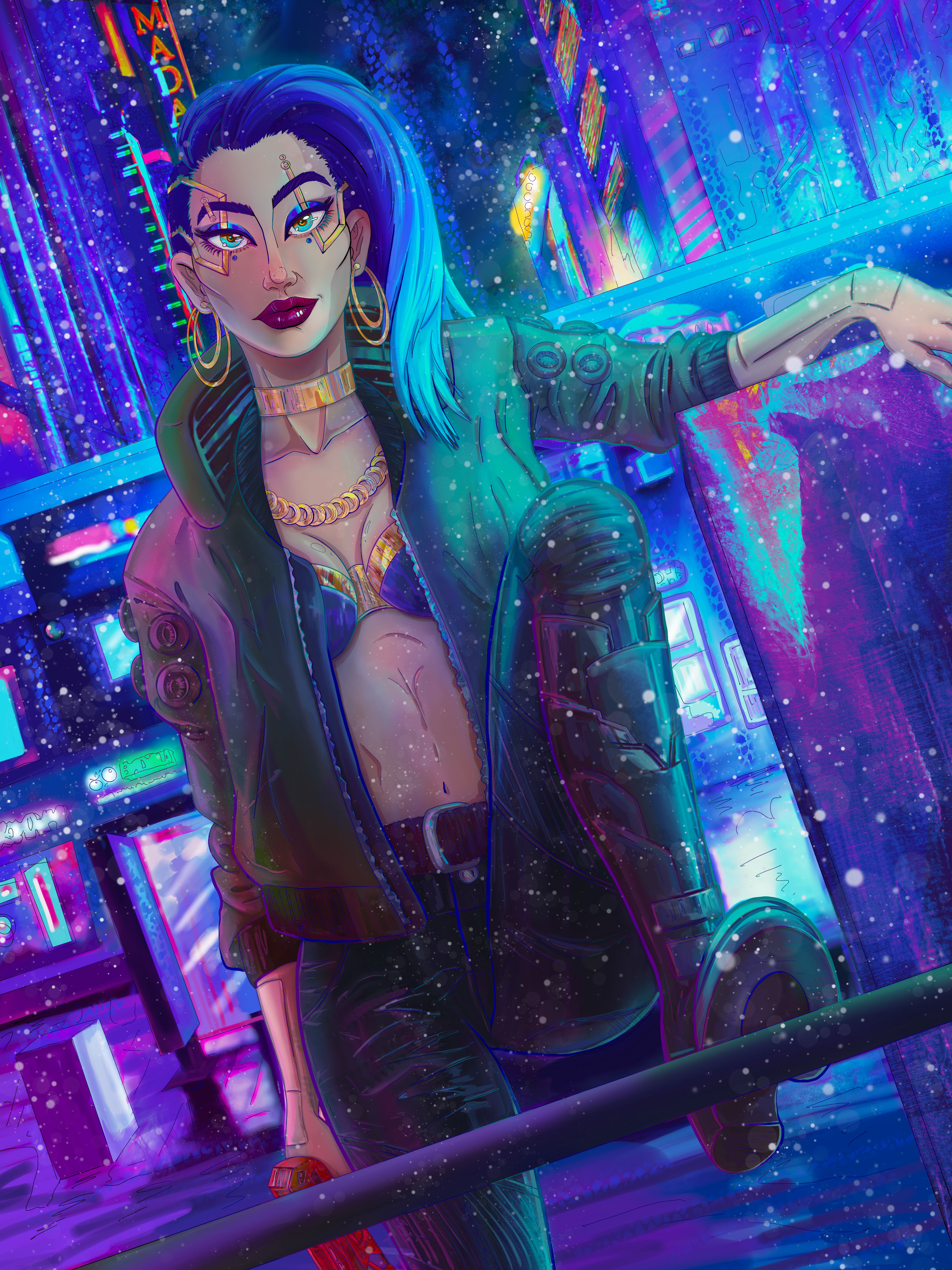 Album cover "Cyber girl attack" — Изображение №1 — Брендинг, Иллюстрация на Dprofile