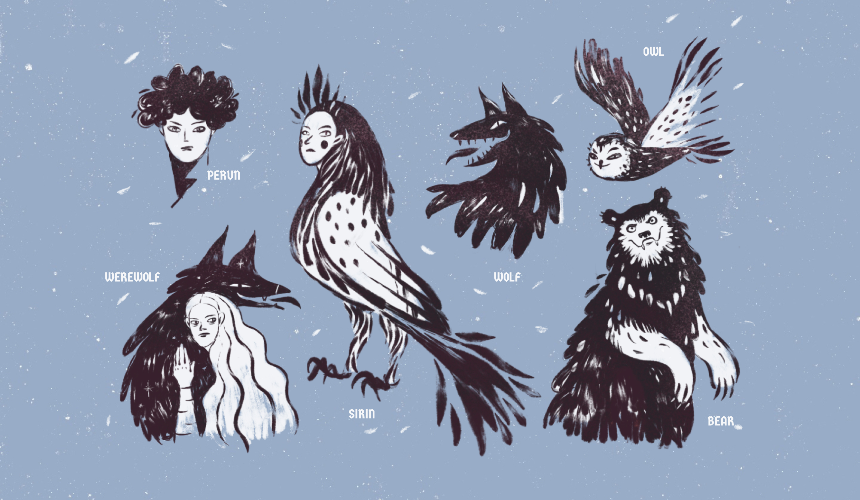 Мистические Царства: Сказание Древних, сет иллюстраций — Изображение №2 — Иллюстрация, Графика на Dprofile