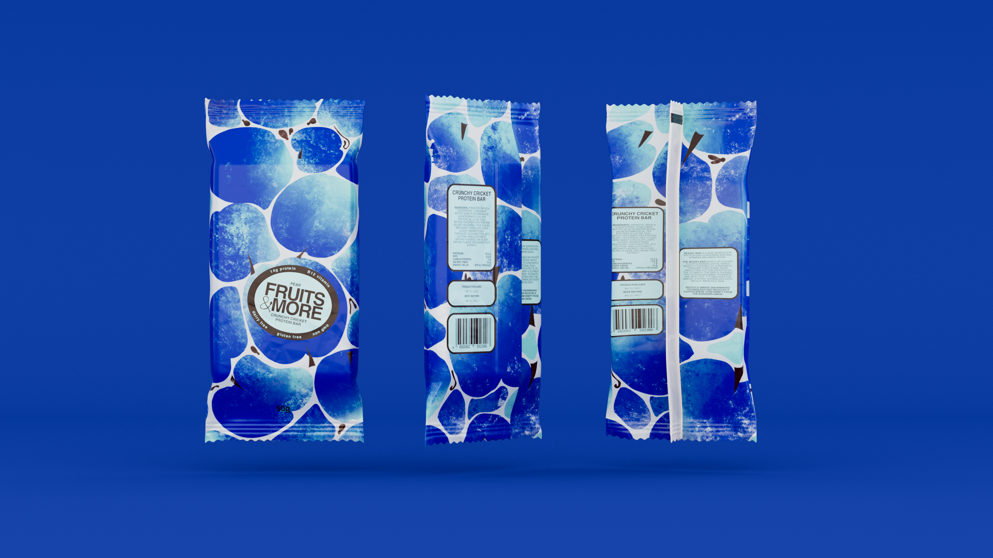 Fruits&more entomo protein bar packaging — Изображение №13 — Брендинг, 3D на Dprofile