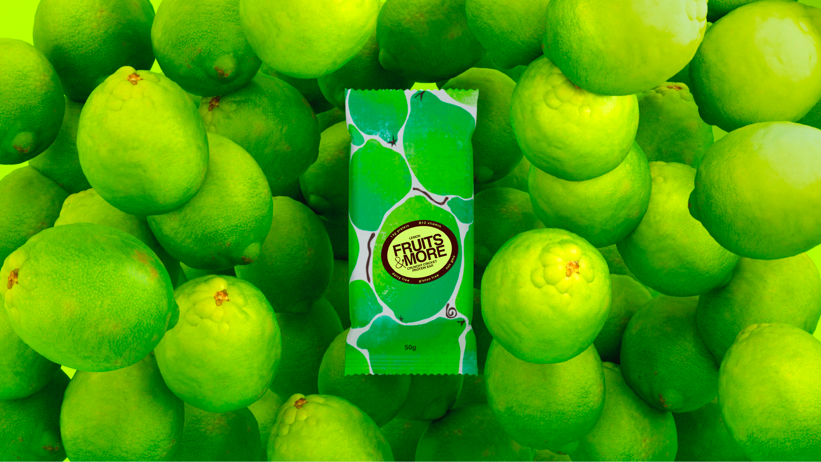 Fruits&more entomo protein bar packaging — Изображение №9 — Брендинг, 3D на Dprofile