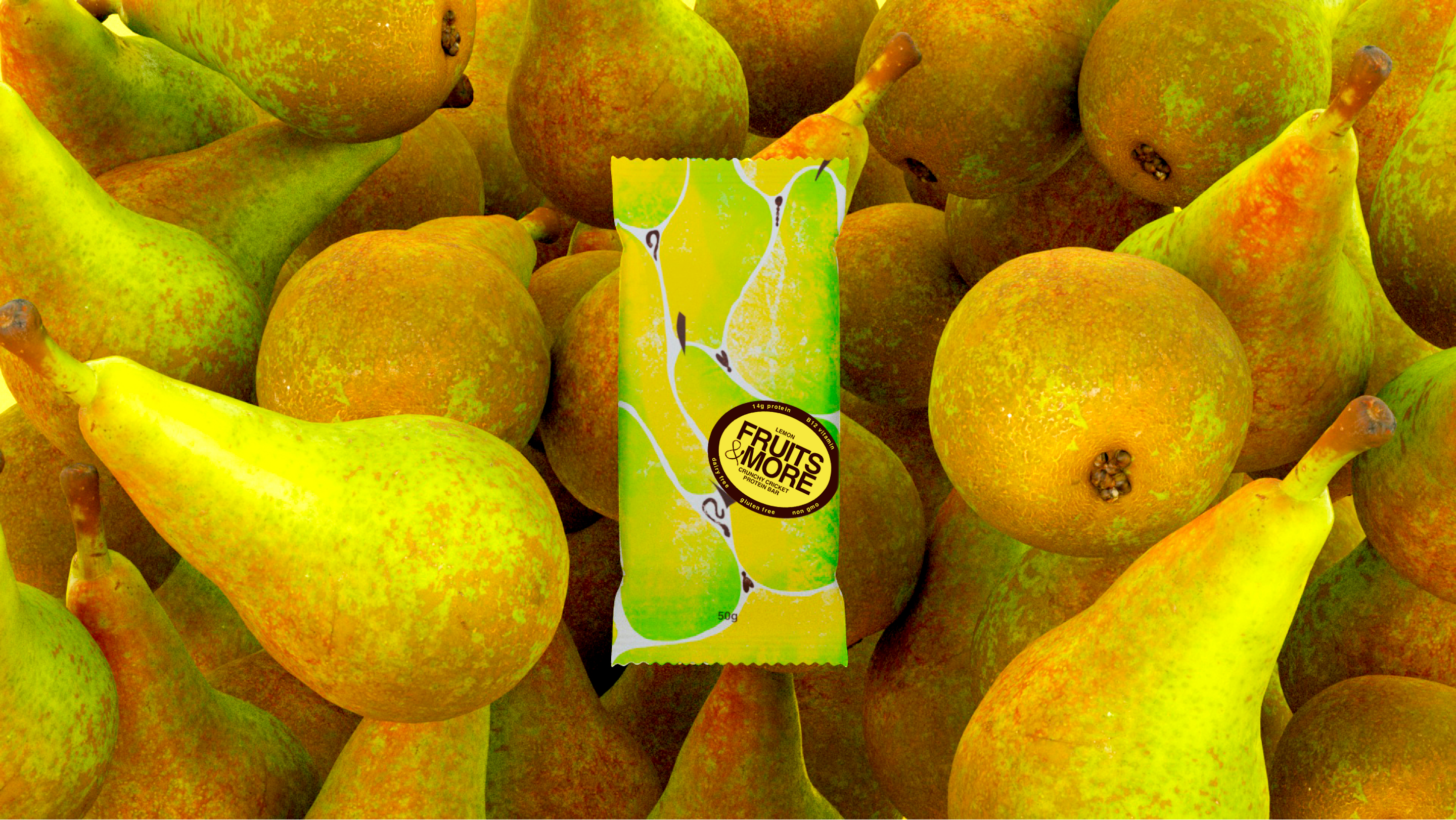 Fruits&more entomo protein bar packaging — Изображение №12 — Брендинг, 3D на Dprofile