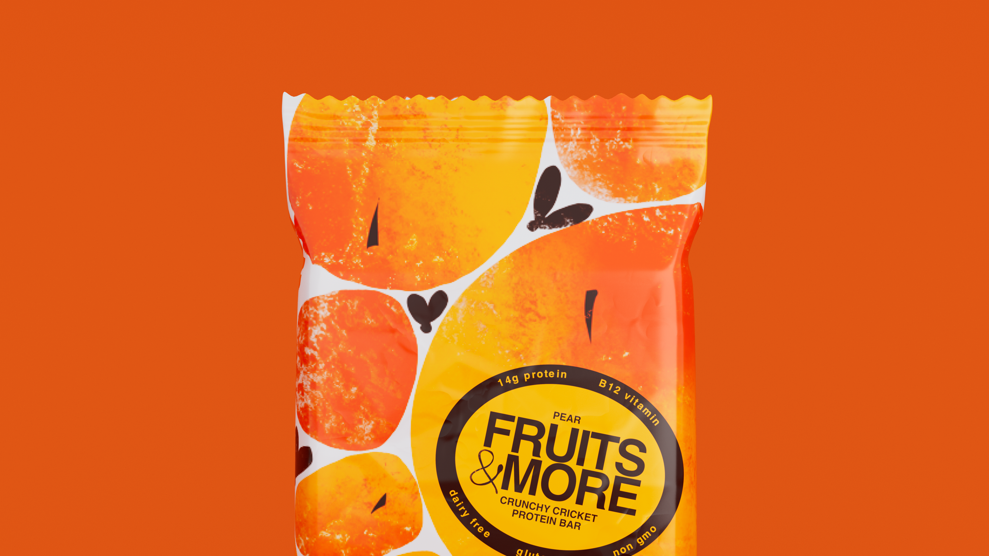 Fruits&more entomo protein bar packaging — Изображение №4 — Брендинг, 3D на Dprofile