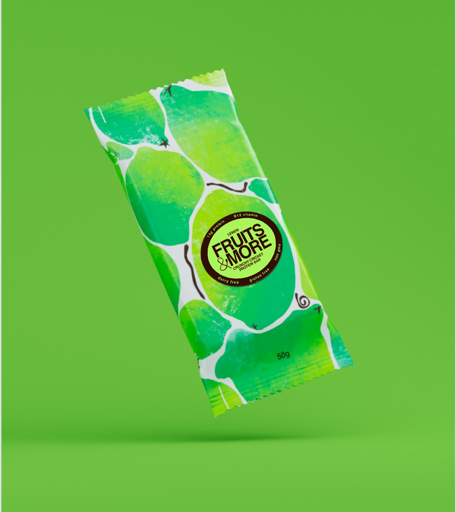 Fruits&more entomo protein bar packaging — Изображение №6 — Брендинг, 3D на Dprofile