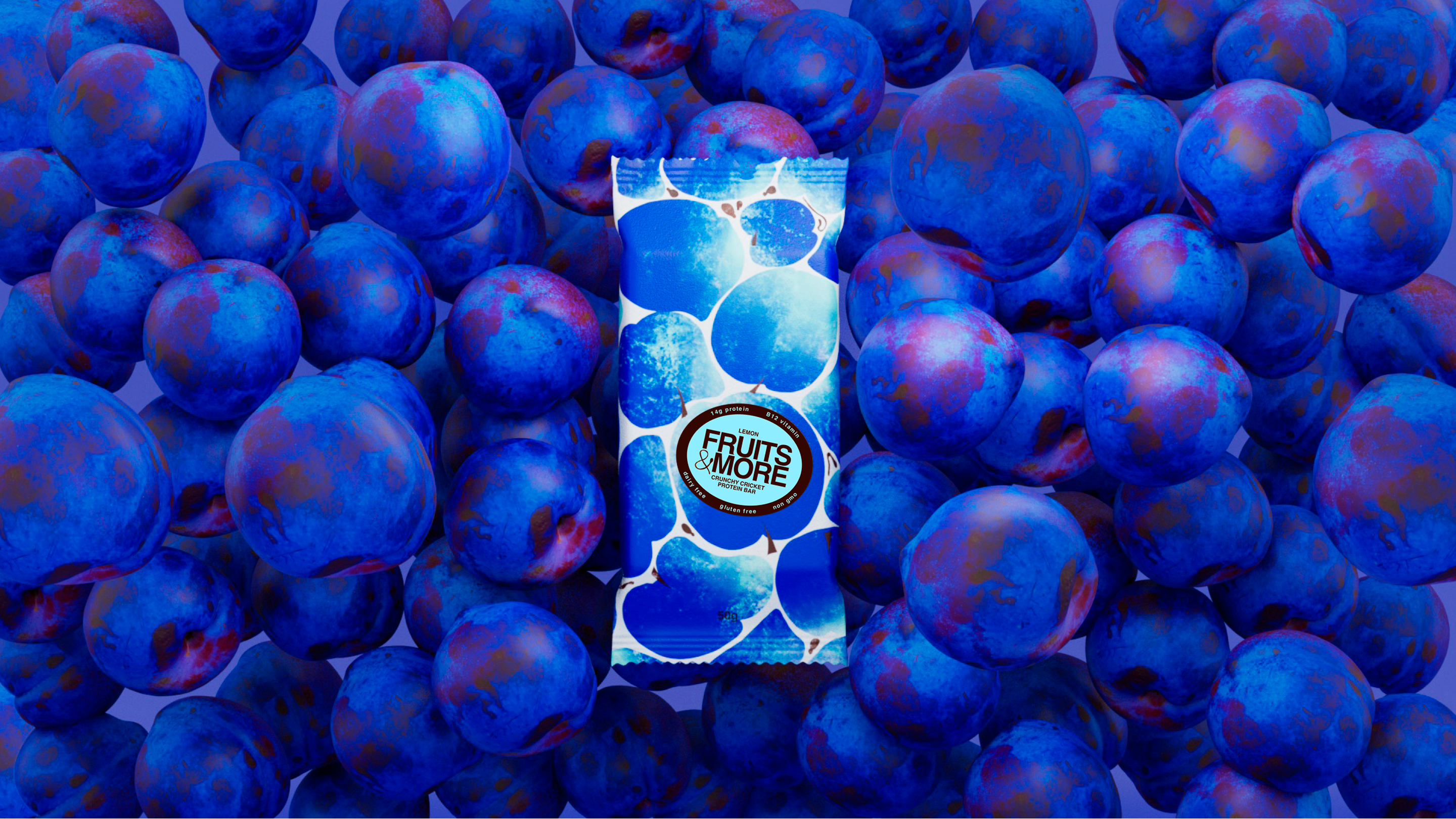 Fruits&more entomo protein bar packaging — Изображение №11 — Брендинг, 3D на Dprofile