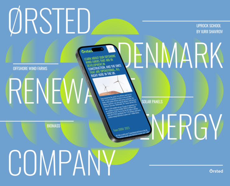 Orsted - Корпоративный сайт — Интерфейсы, Анимация на Dprofile