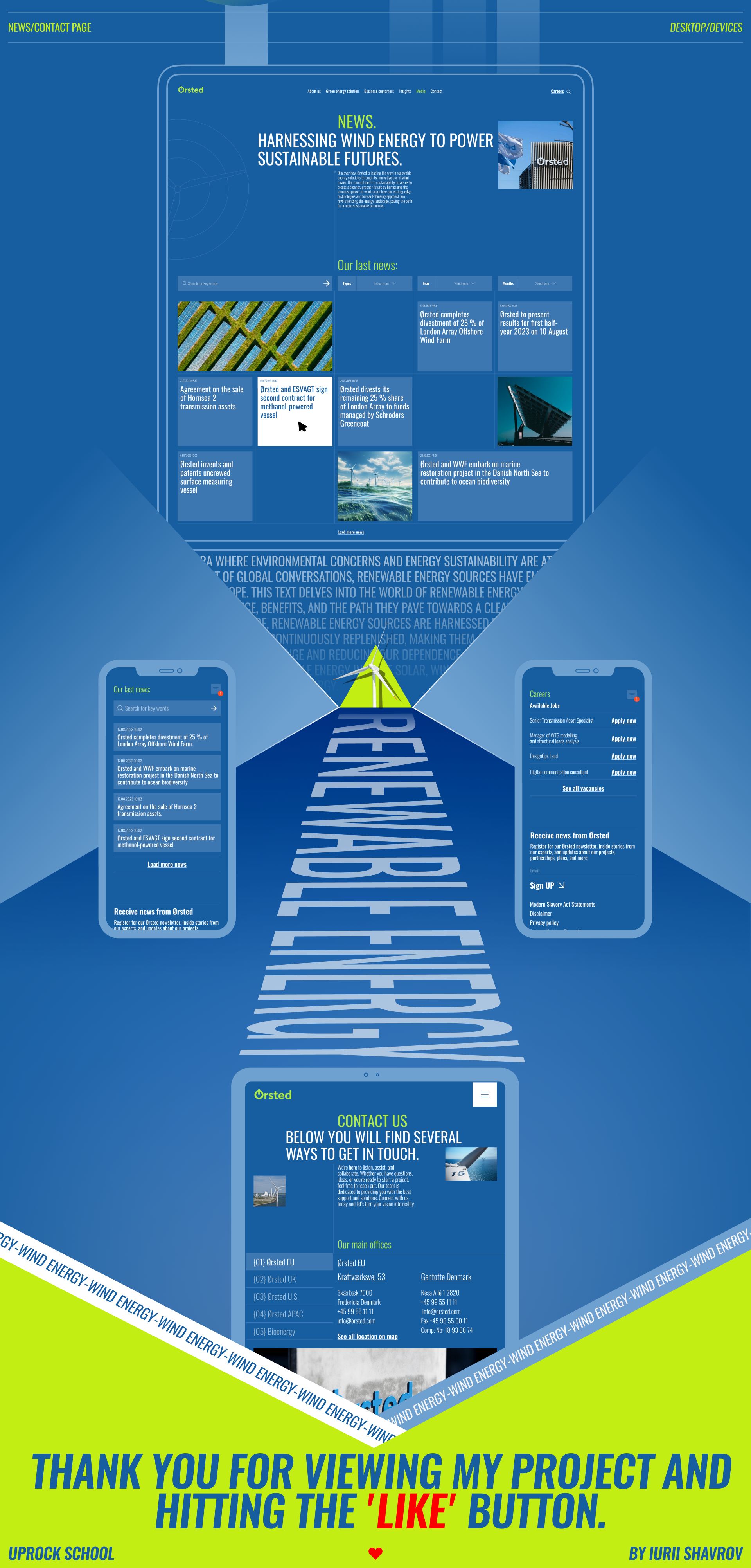 Orsted - Корпоративный сайт — Изображение №11 — Интерфейсы, Анимация на Dprofile