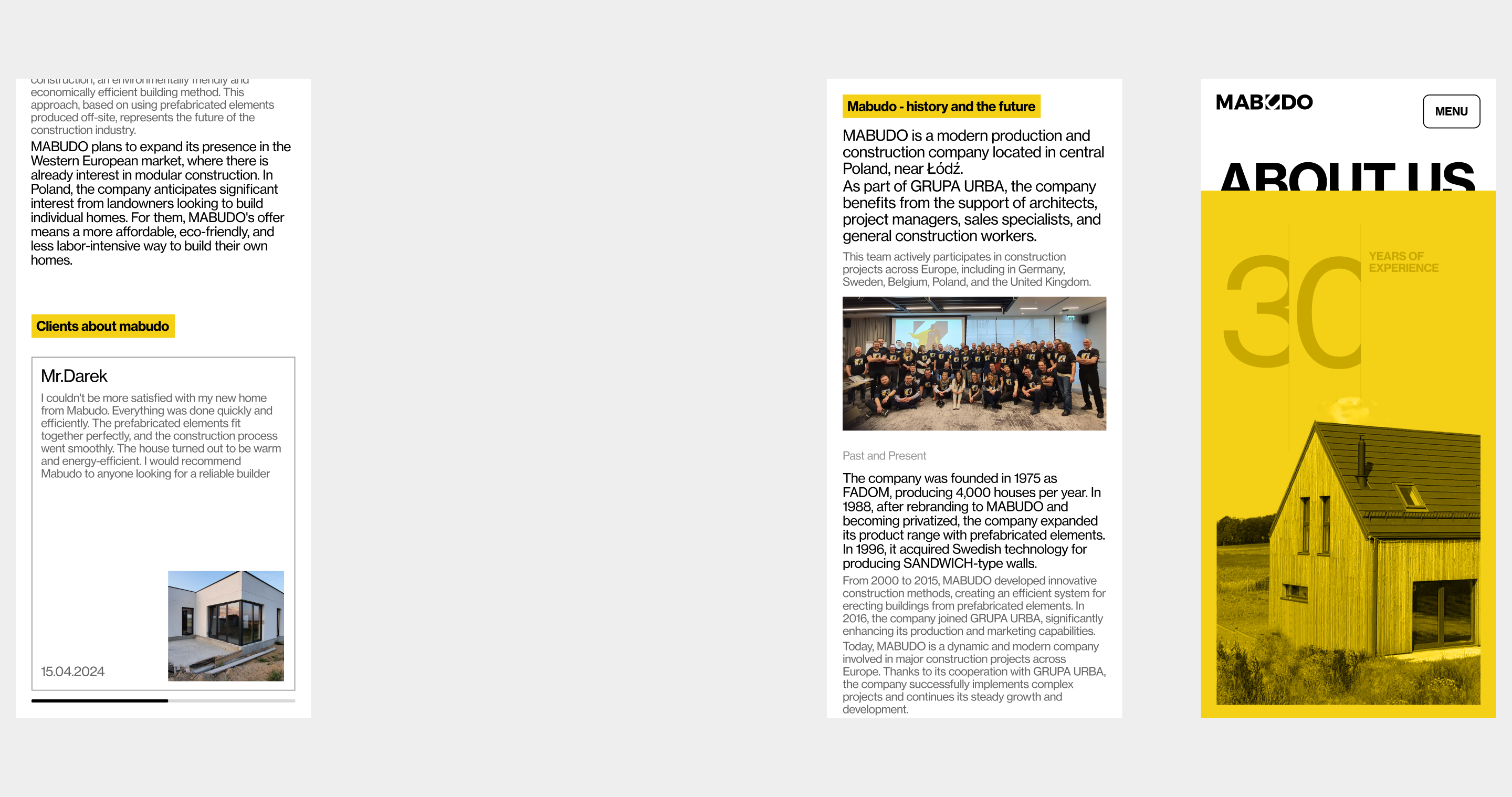 Mabudo | Корпоративный сайт | Редизайн — Изображение №11 — Интерфейсы, Анимация на Dprofile