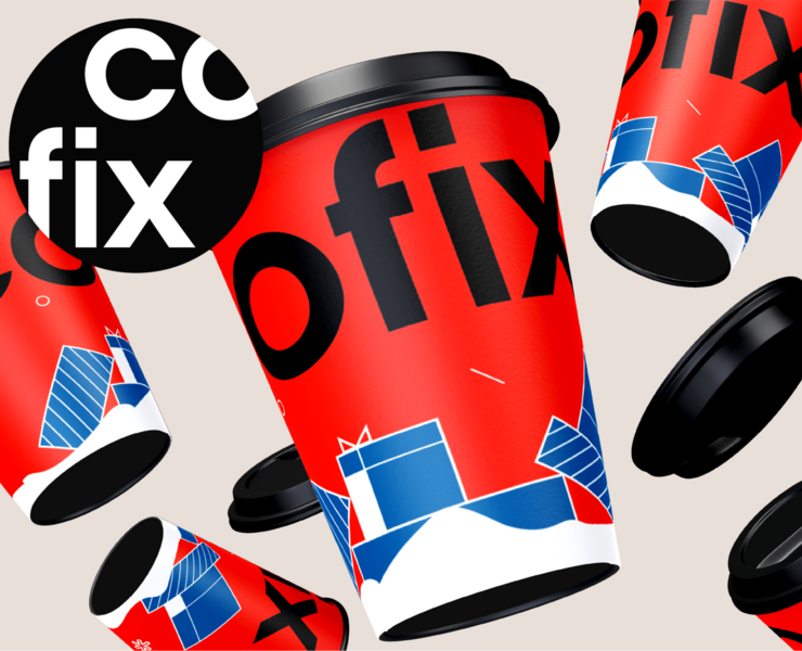 Разработка упаковки для стаканов кофеен Cofix на Dprofile