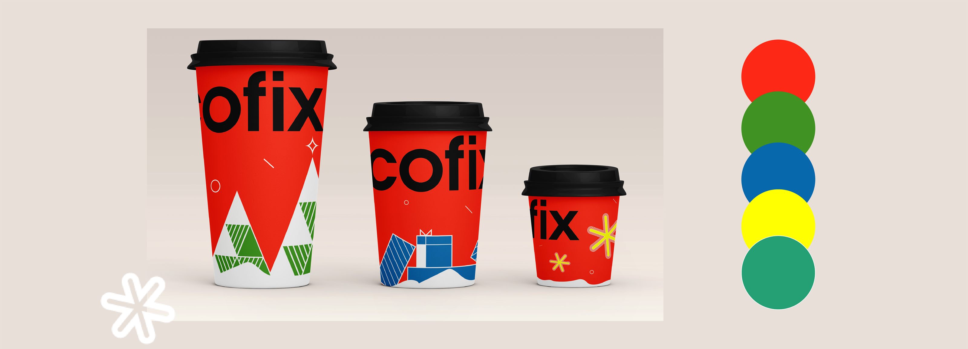 Разработка упаковки для стаканов кофеен Cofix — Изображение №7 — Иллюстрация, Графика на Dprofile