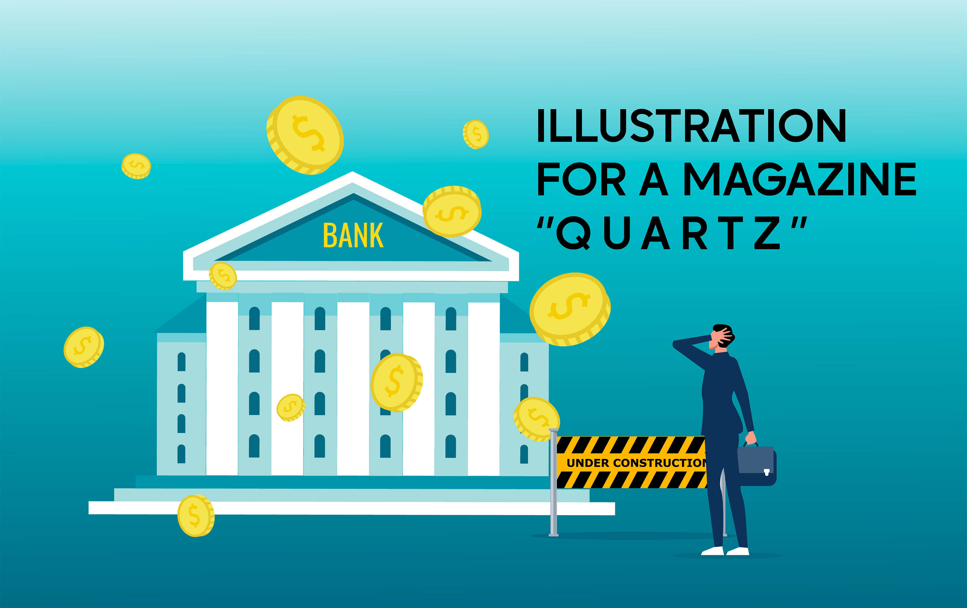 Учебная иллюстрация для журнала QUARTZ — Изображение №1 — Иллюстрация на Dprofile