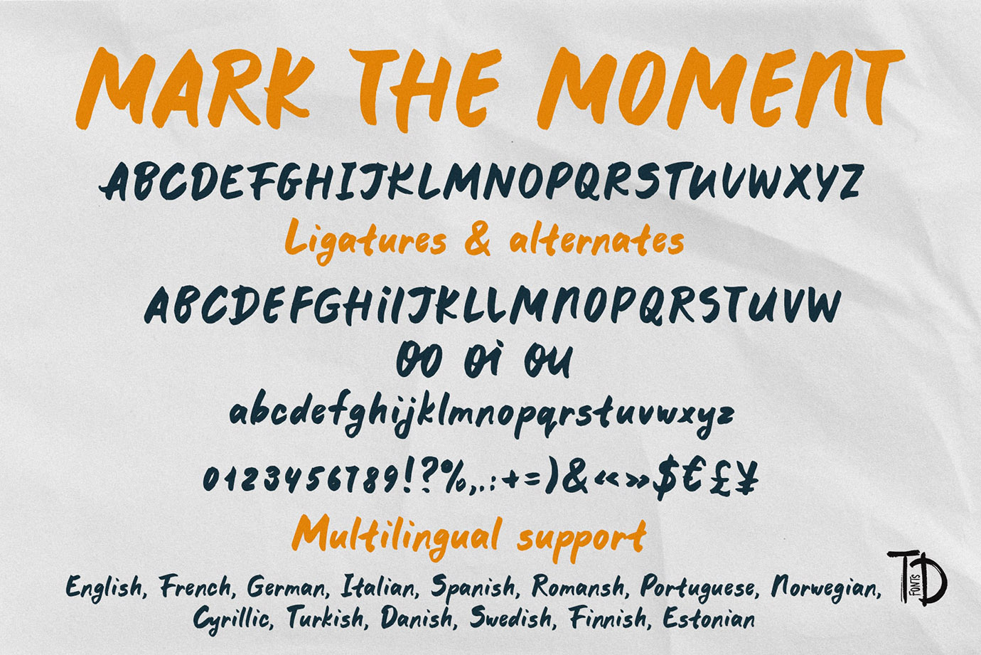 Mark the moment рукописный шрифт маркер кириллица русский — Изображение №12 — Графика на Dprofile