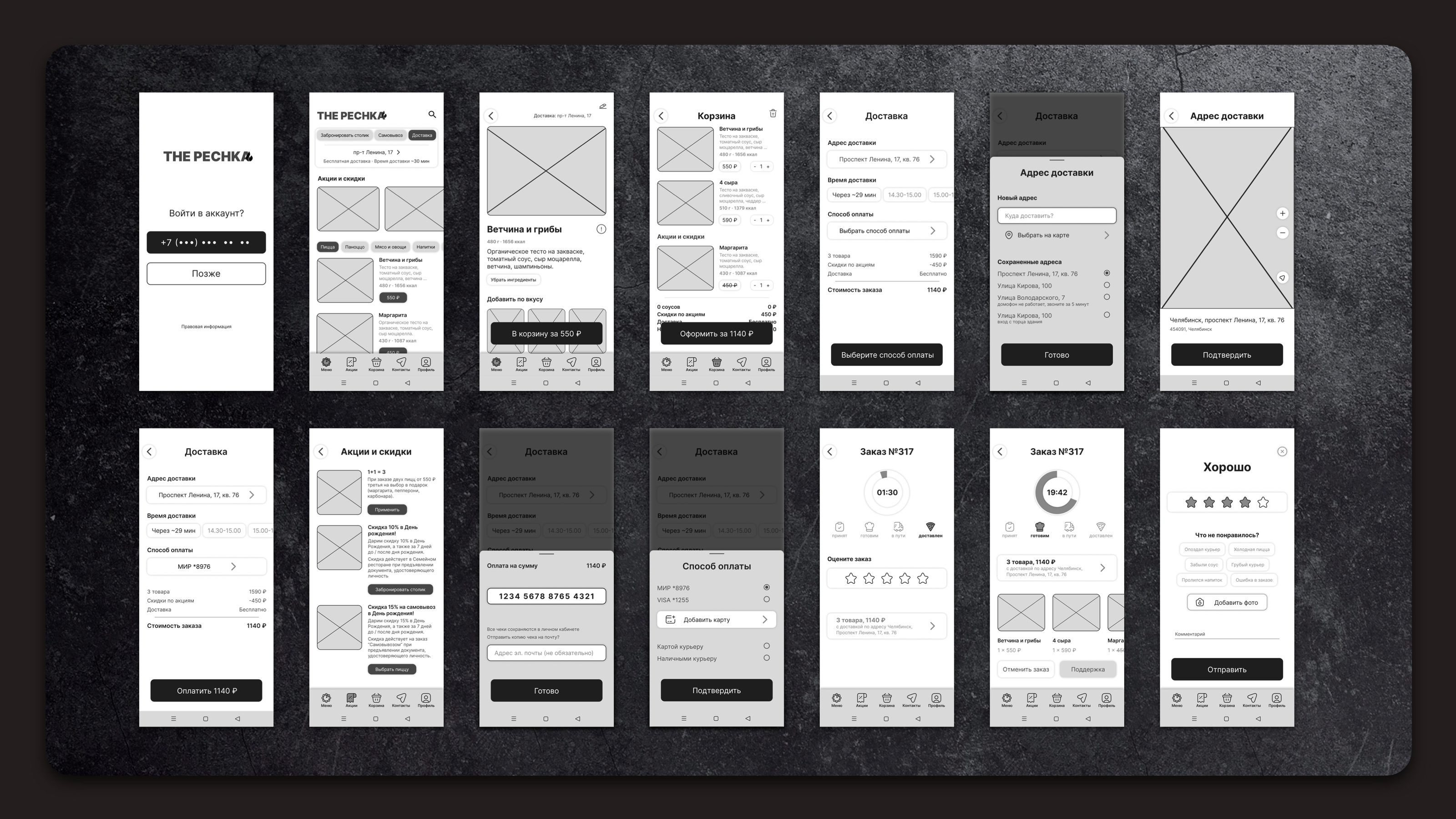 Pizza Restaurant App: ux/ui design project — Изображение №9 — Интерфейсы на Dprofile
